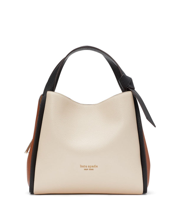 knott colorblocked medium crossbody tote