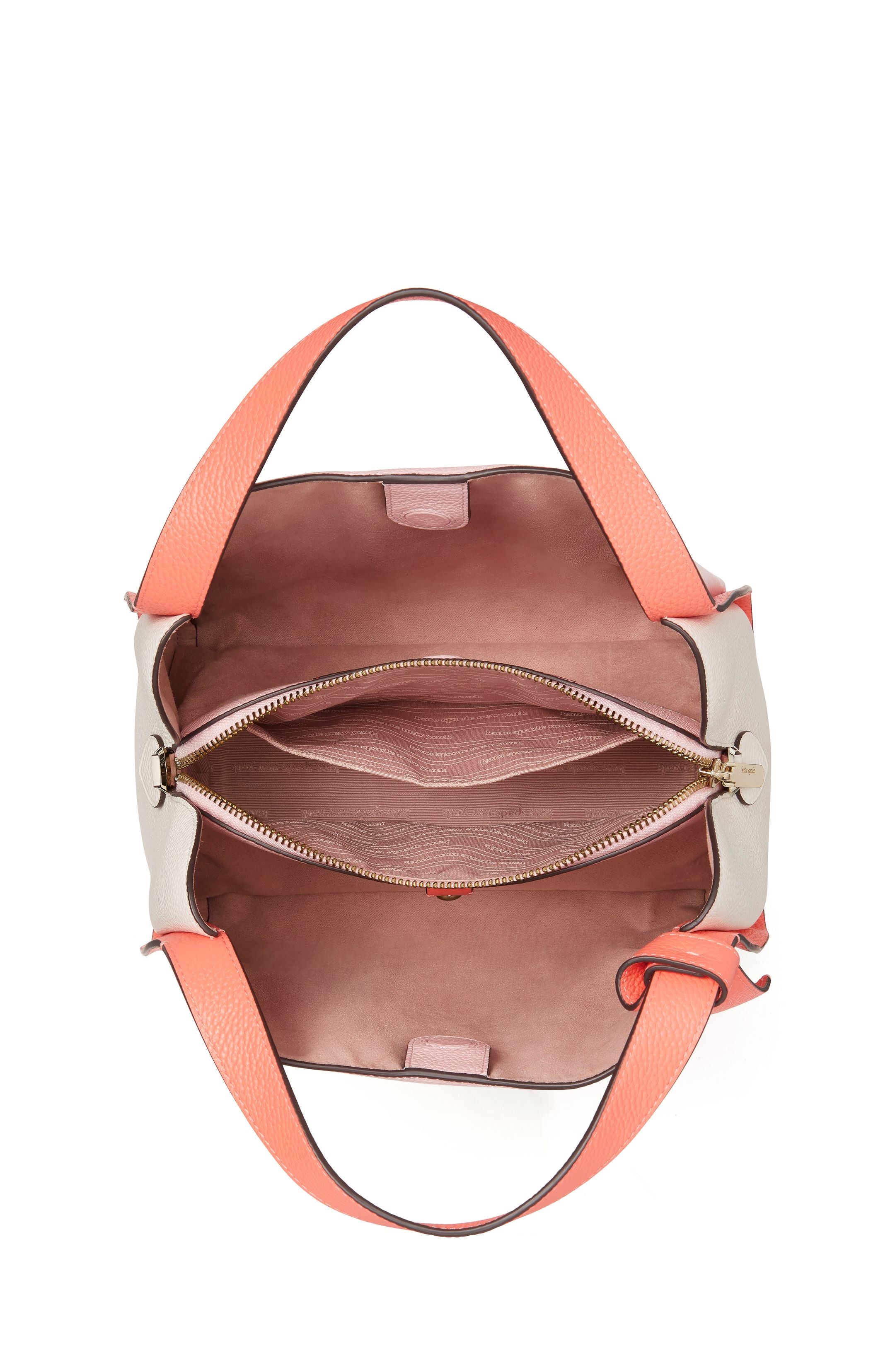 k6553-Knott Colorblocked Medium Crossbody Tote-Crepe Pink Multi