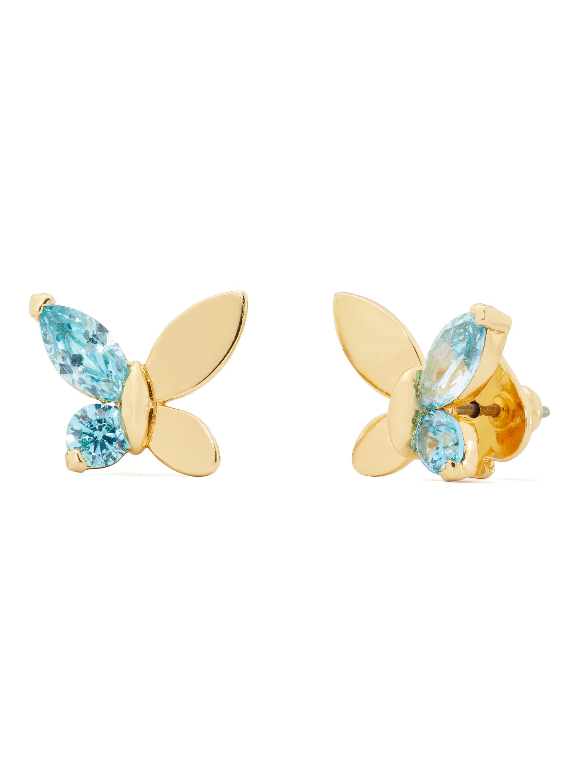 K7512-social butterfly studs-Blue