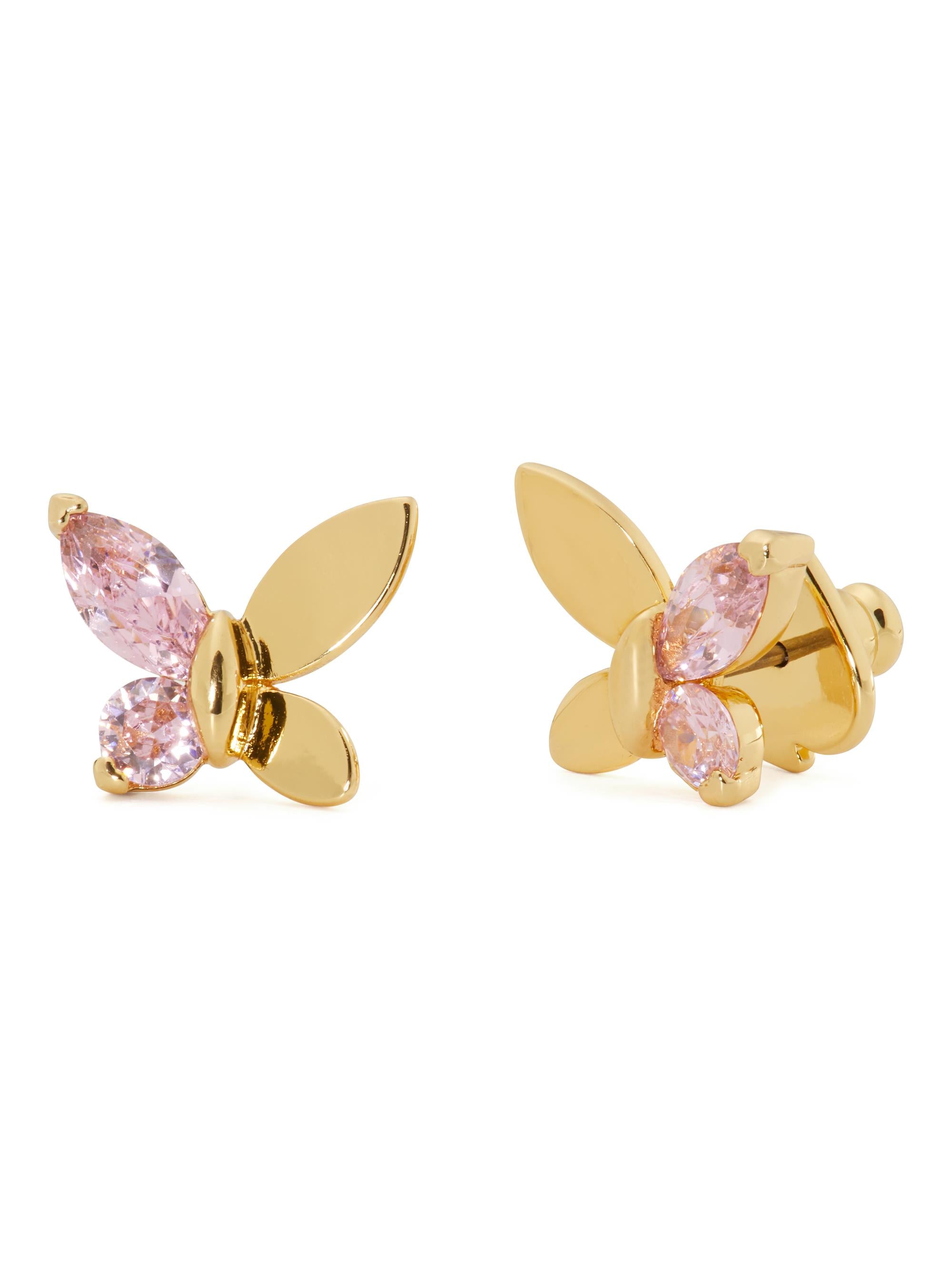 K7512-social butterfly studs-Pink