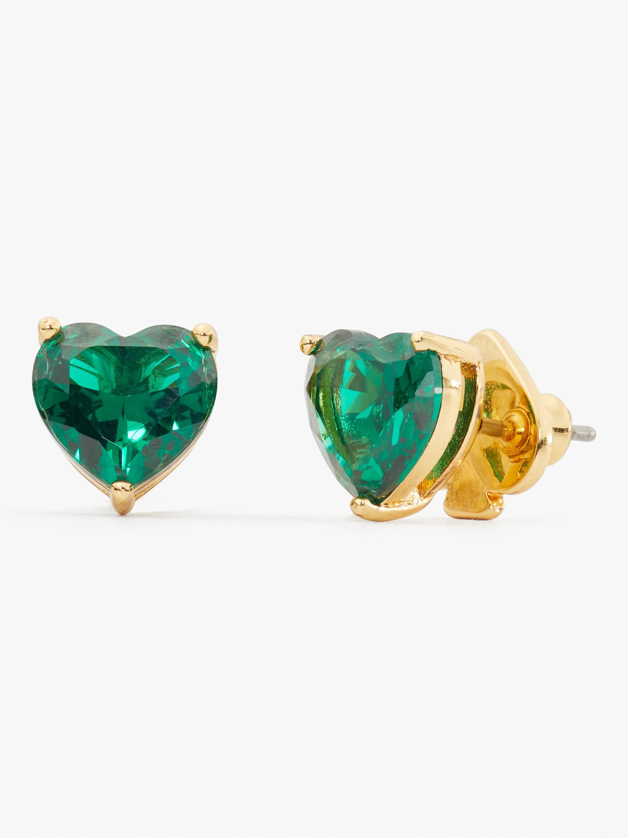 K7582-my love heart studs-Green