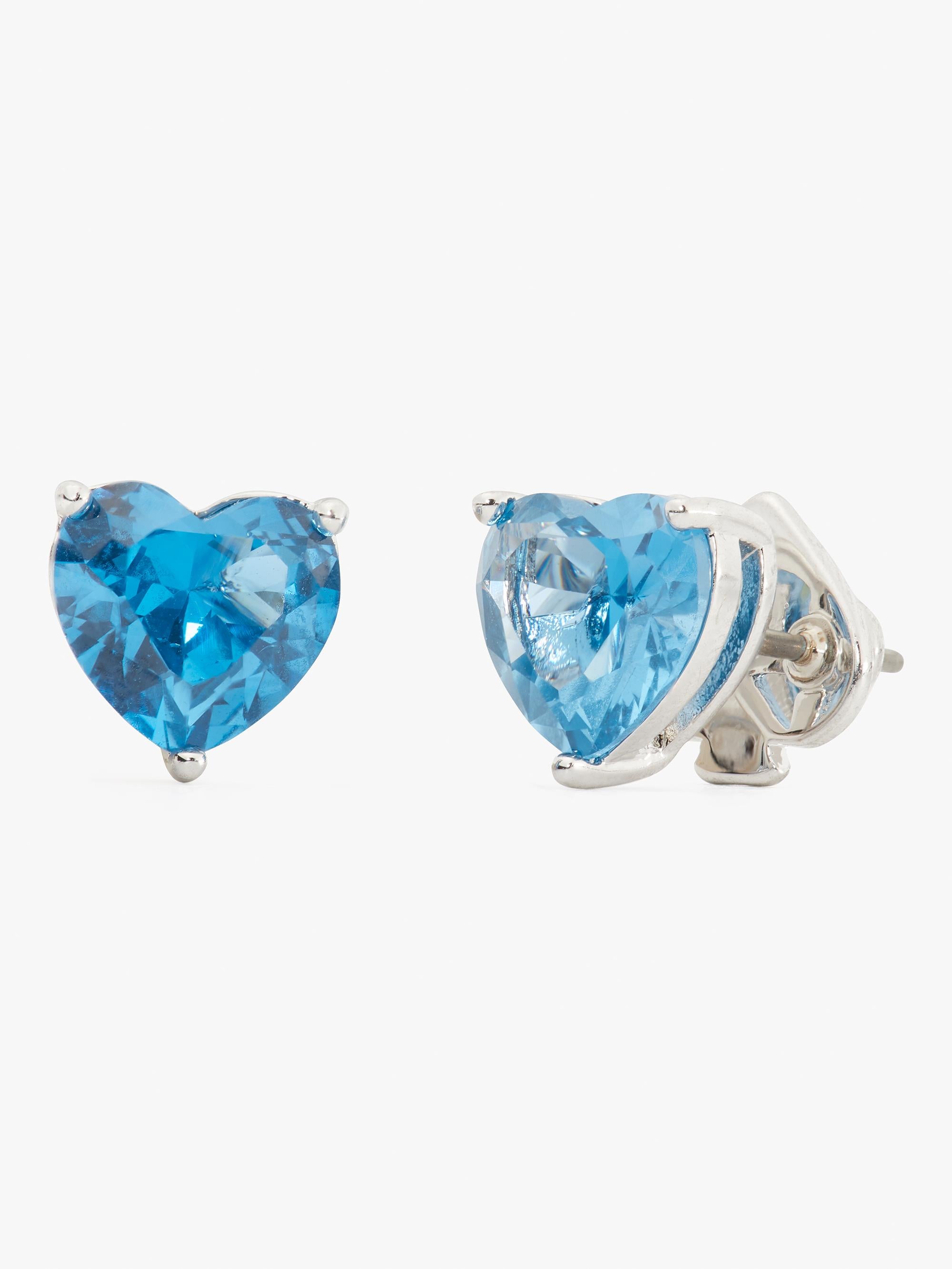 K7582-my love heart studs-Blue