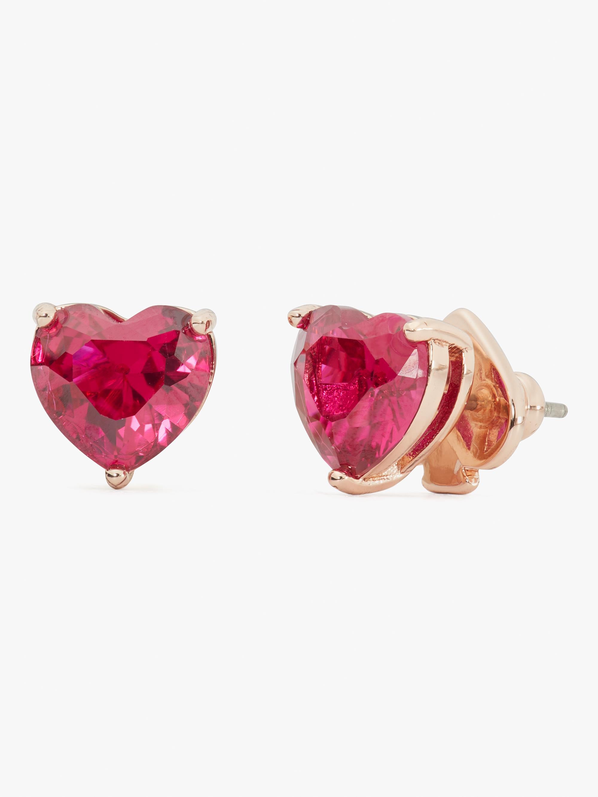 K7582-my love heart studs-Red