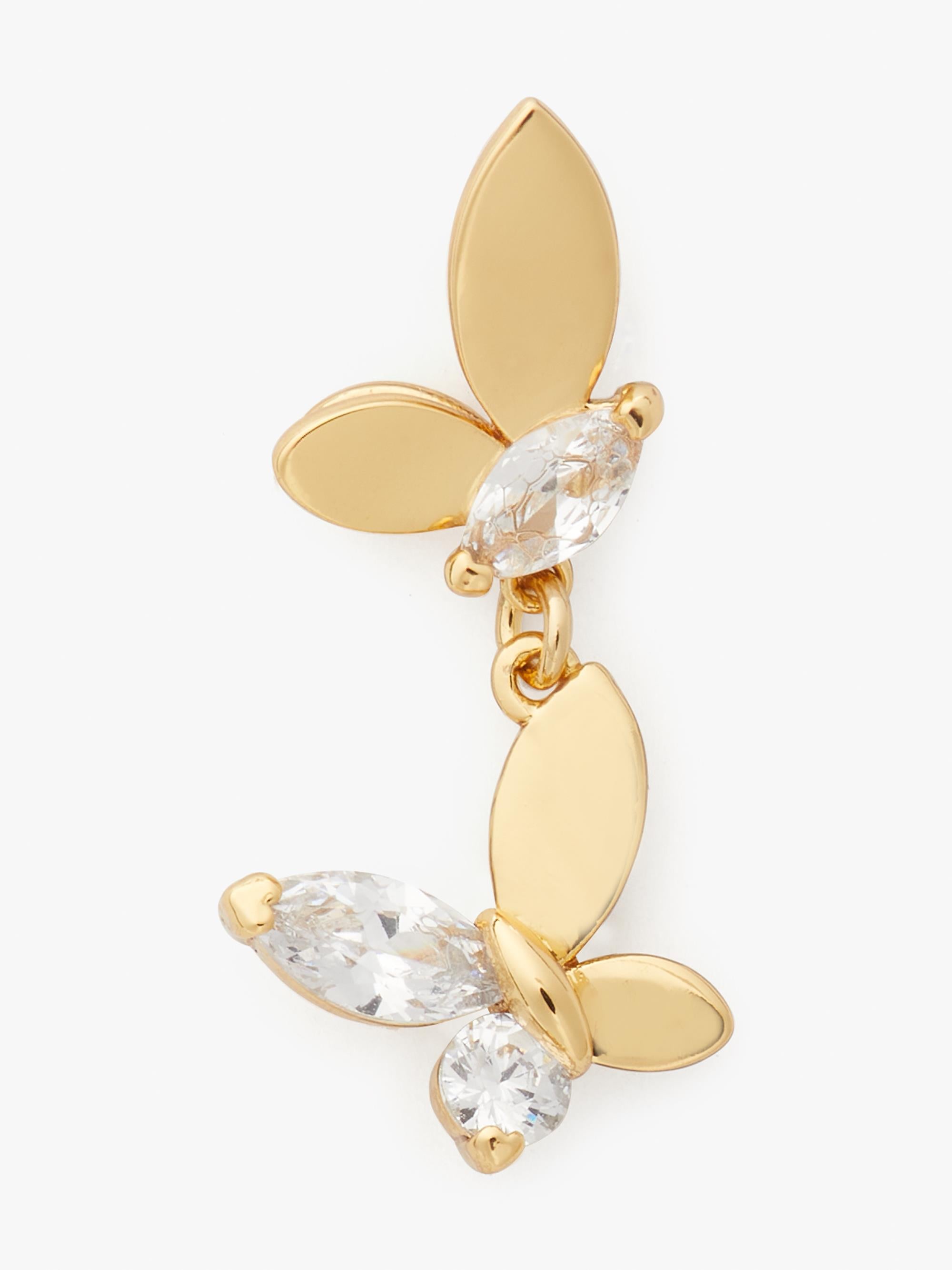 ks-fp-k7602_social butterfly drop earrings_Clear/Gold