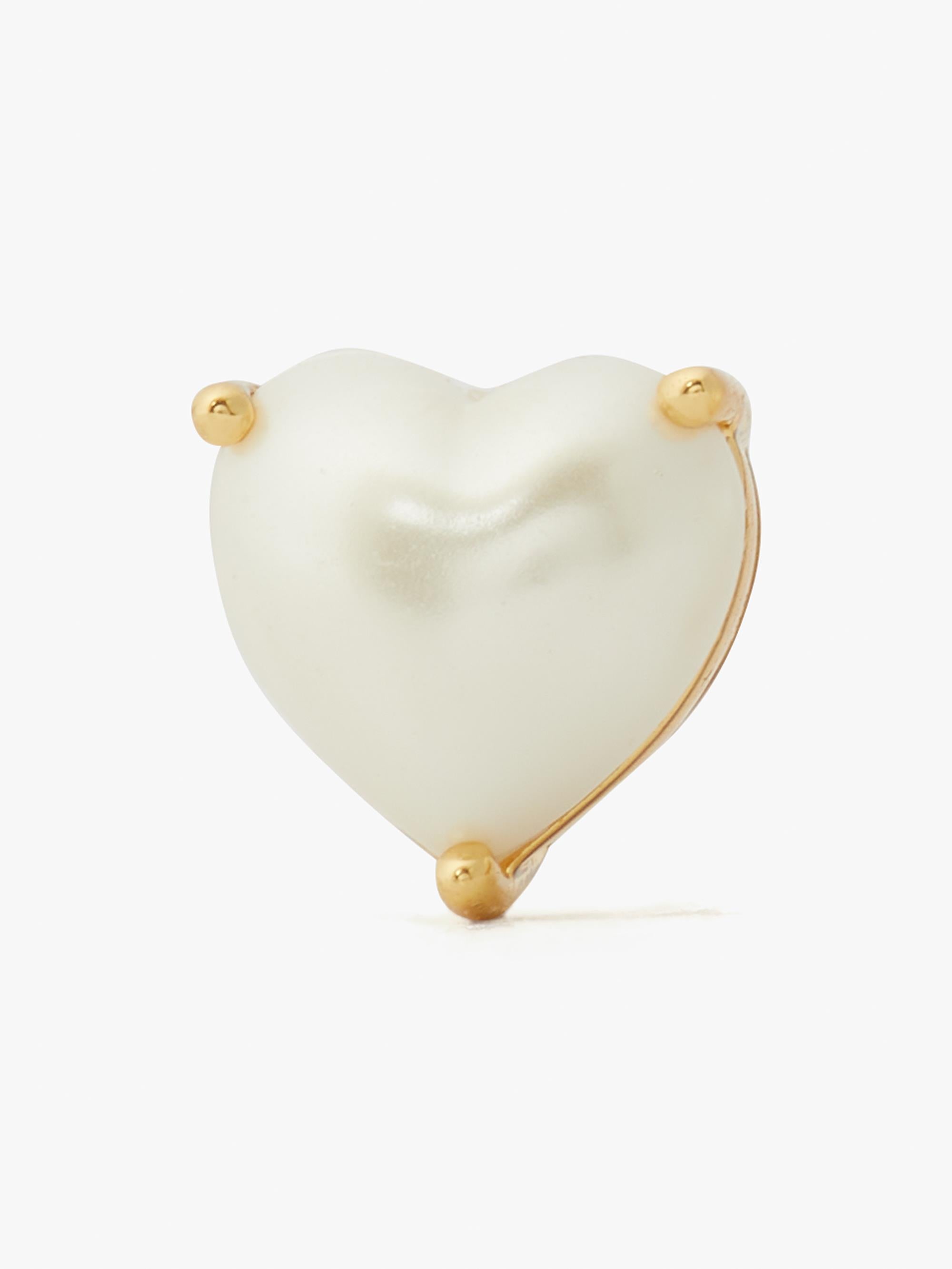 K8001-Heart Studs-Pearl