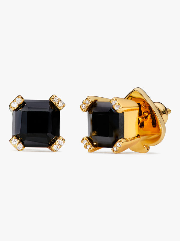 k9611-Dazzle Studs-Jet/Gold