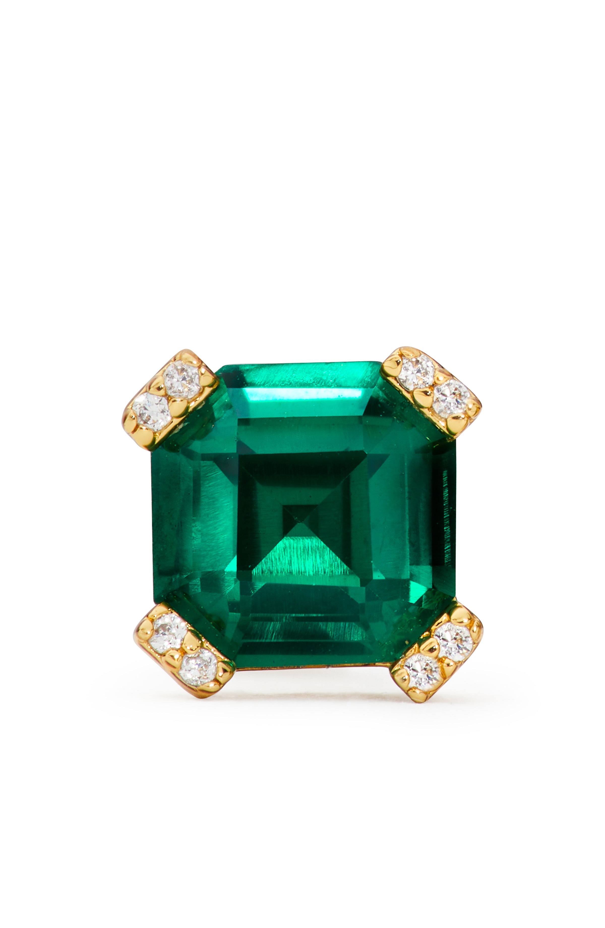 k9611-Dazzle Studs-Green/Gold