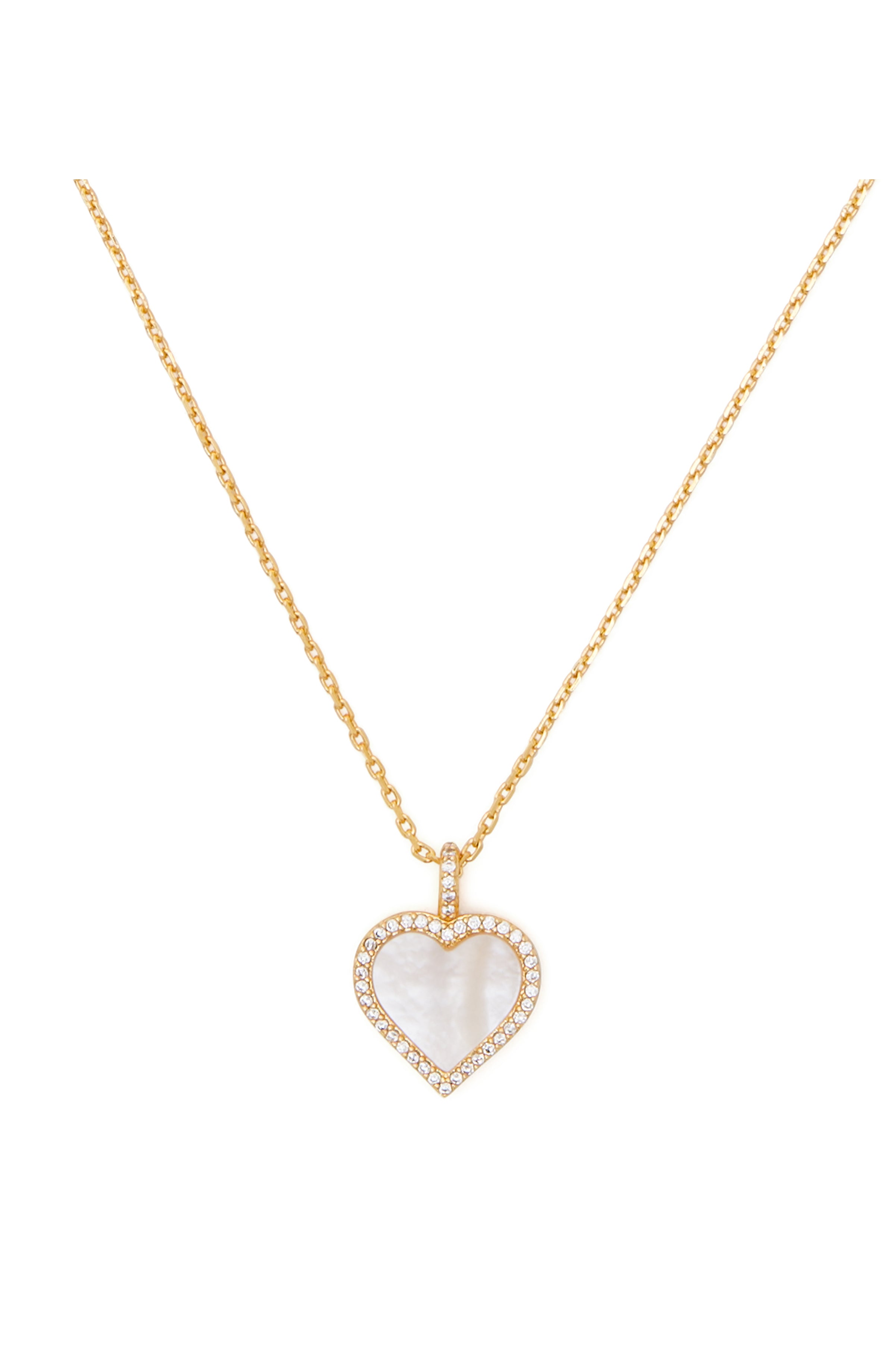 KA875-Take Heart Pendant-Clear/Gold