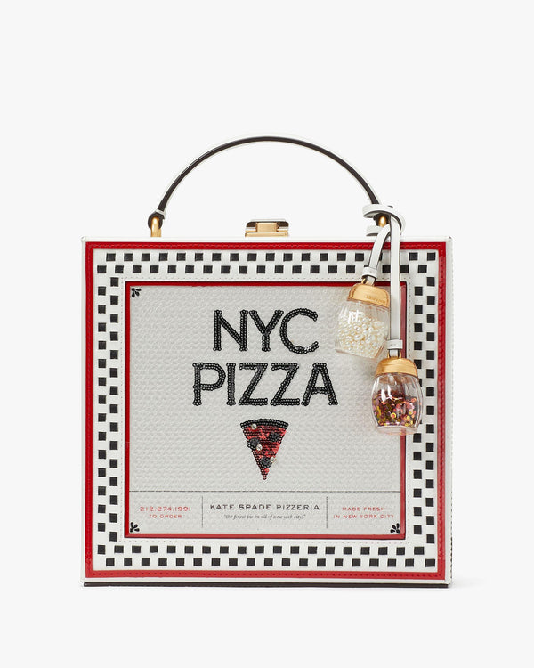 slice 3d pizza box top-handle bag