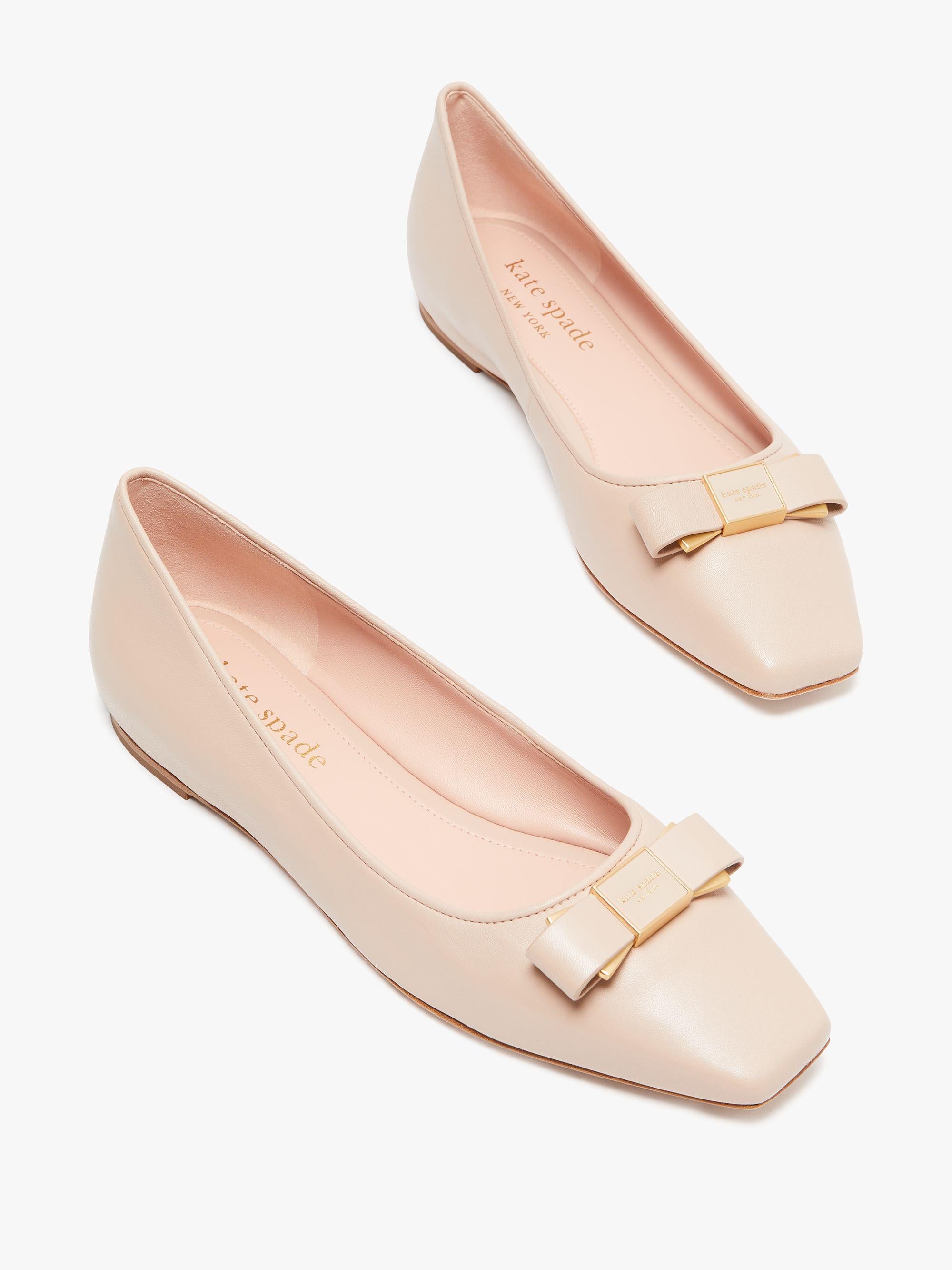 KB828-Bowdie Ballet Flats-Pale Vellum