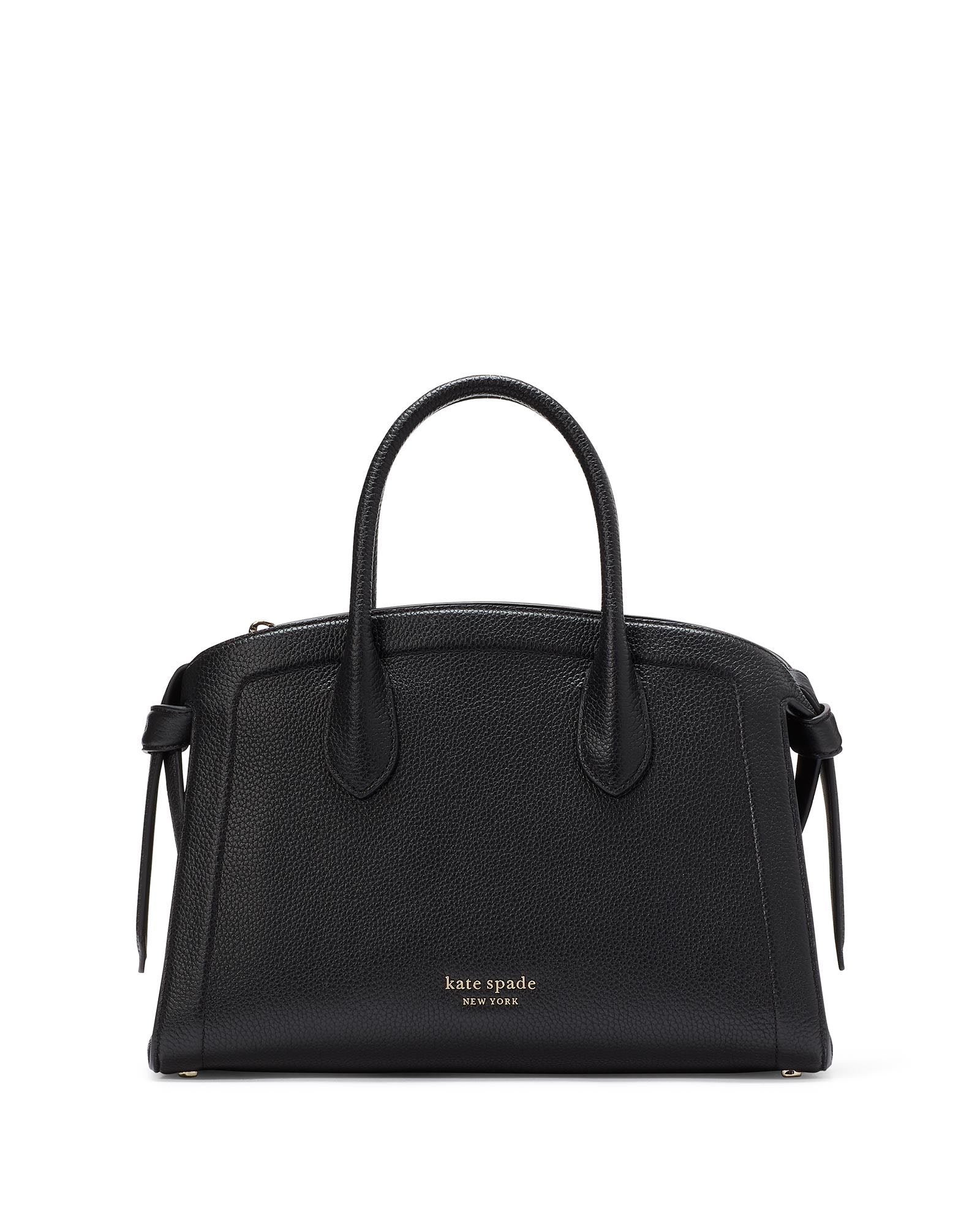 kc897-Knott Medium Zip-top Satchel-Black