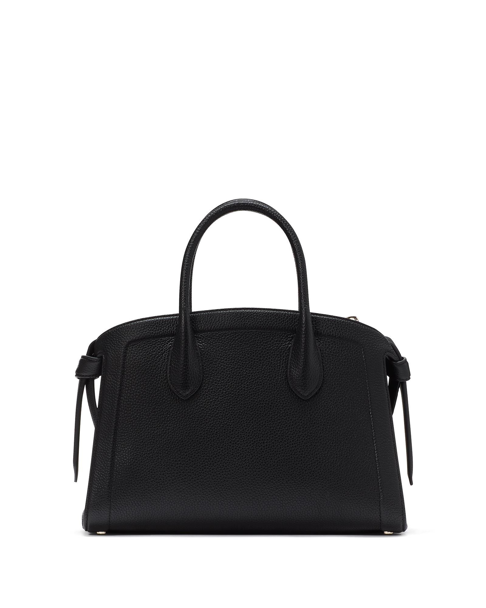 kc897-Knott Medium Zip-top Satchel-Black