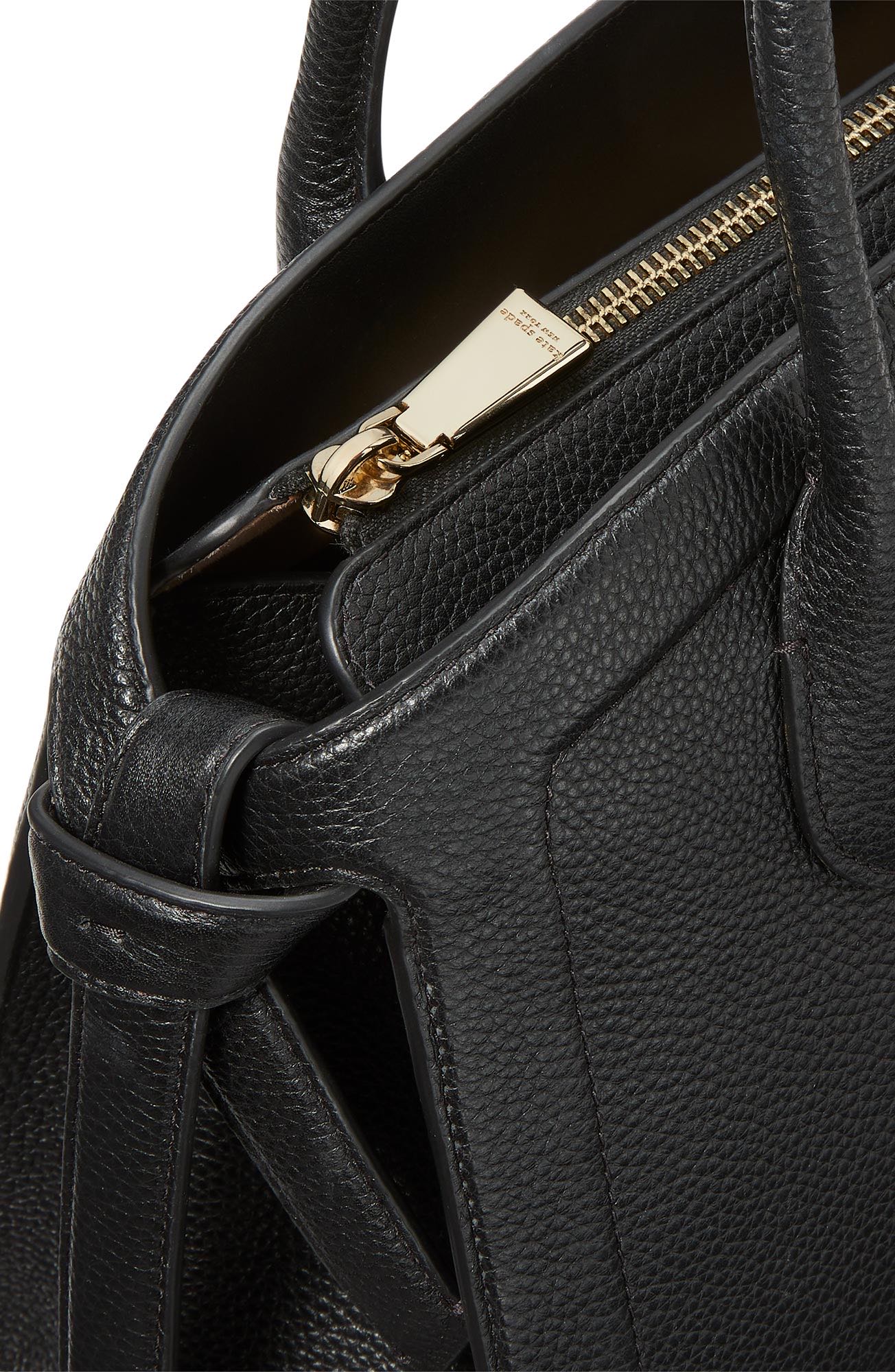 kc897-Knott Medium Zip-top Satchel-Black