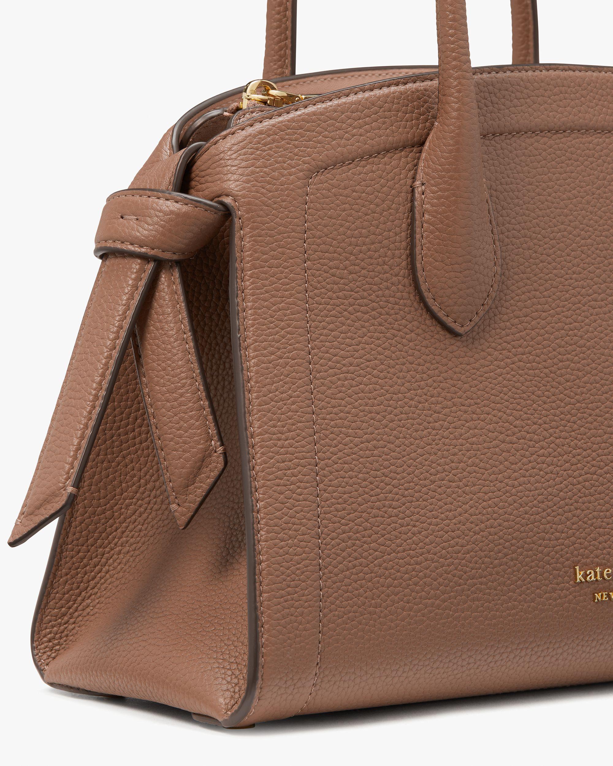 kc897-Knott Medium Zip-top Satchel-Warm Acorn