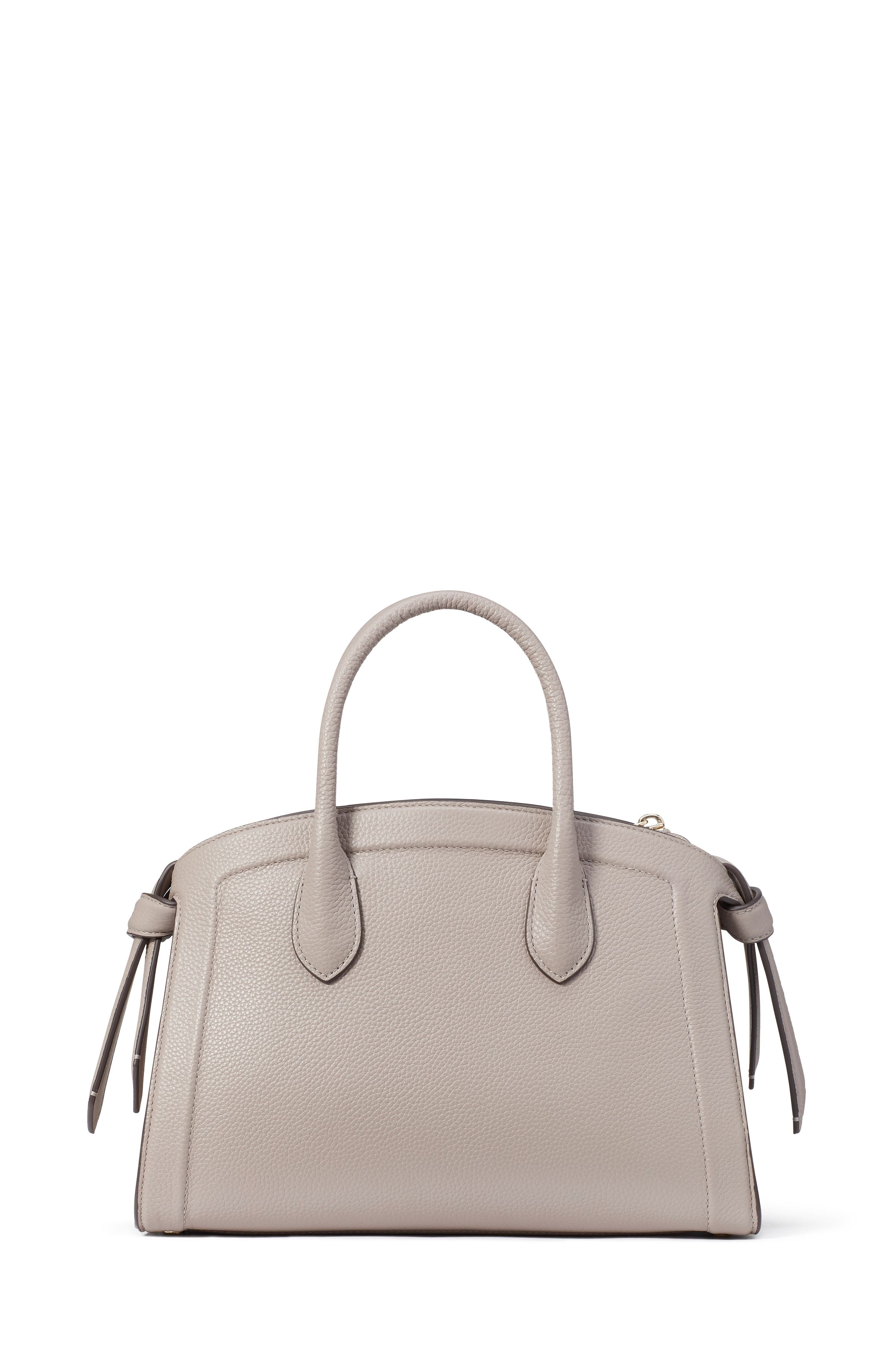 kc897-Knott Medium Zip-top Satchel-Warm Taupe.