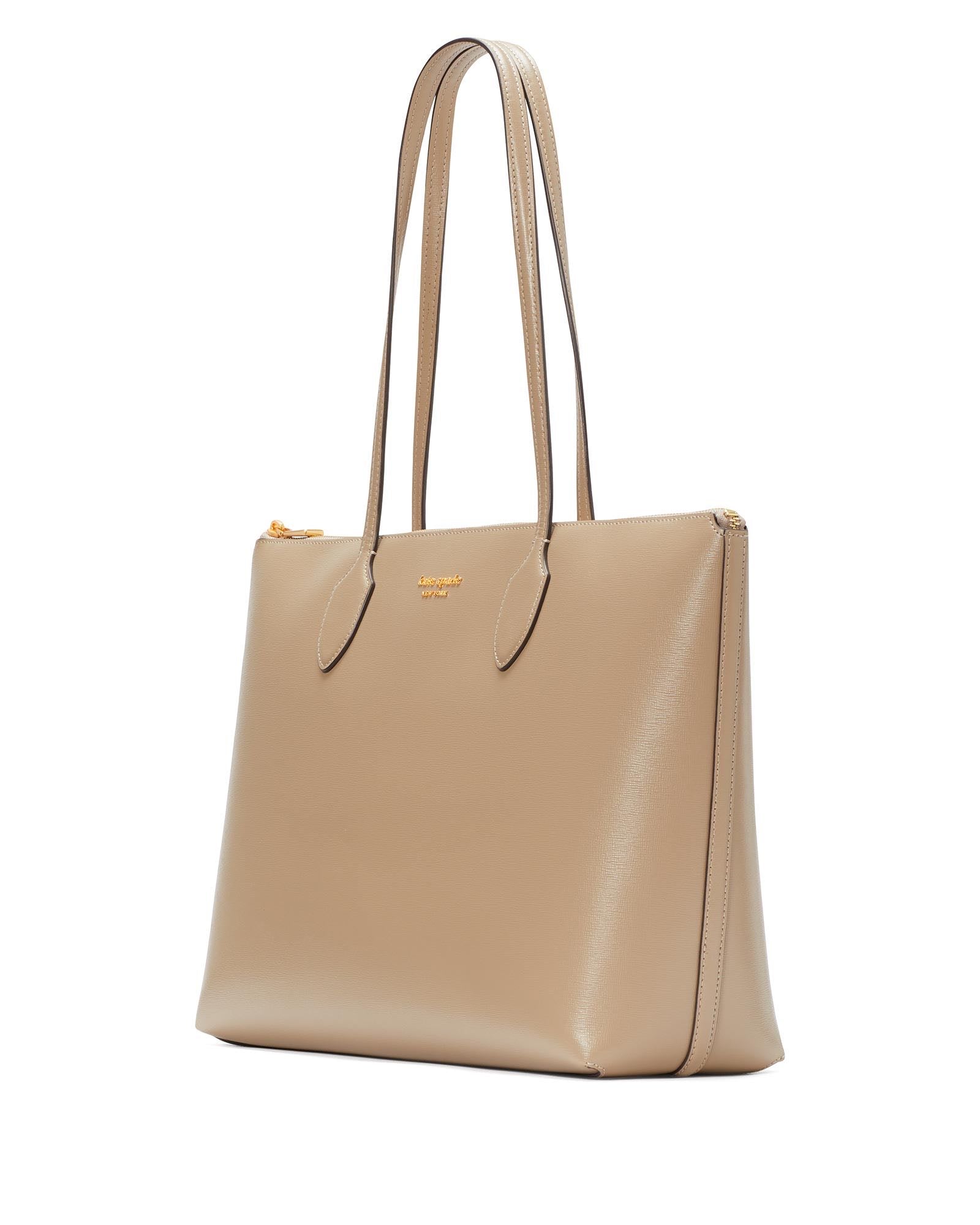 kc923-Bleecker Large Zip-top Tote-Timeless Taupe