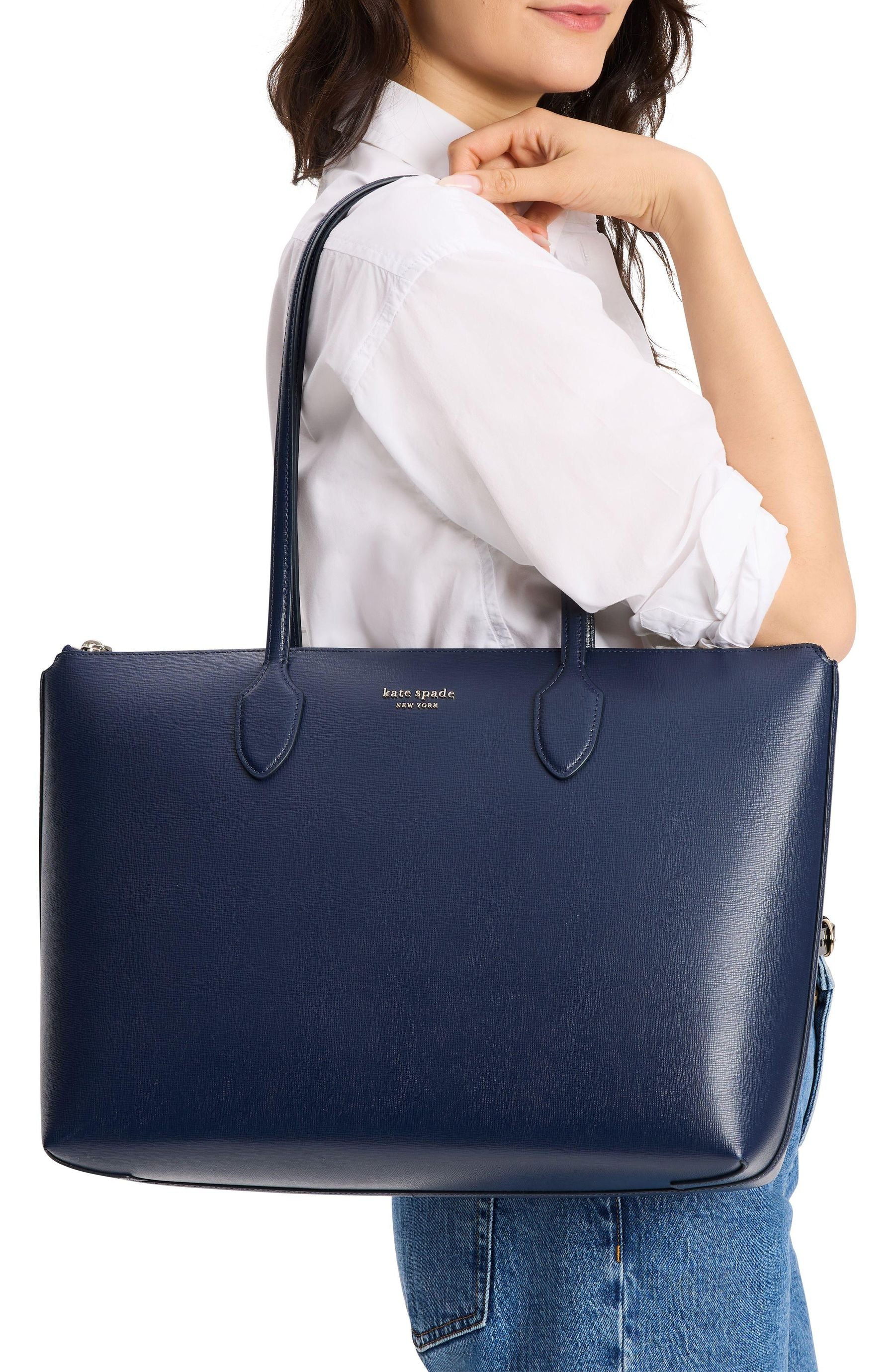 kc923-Bleecker Large Zip-top Tote-Parisian Navy