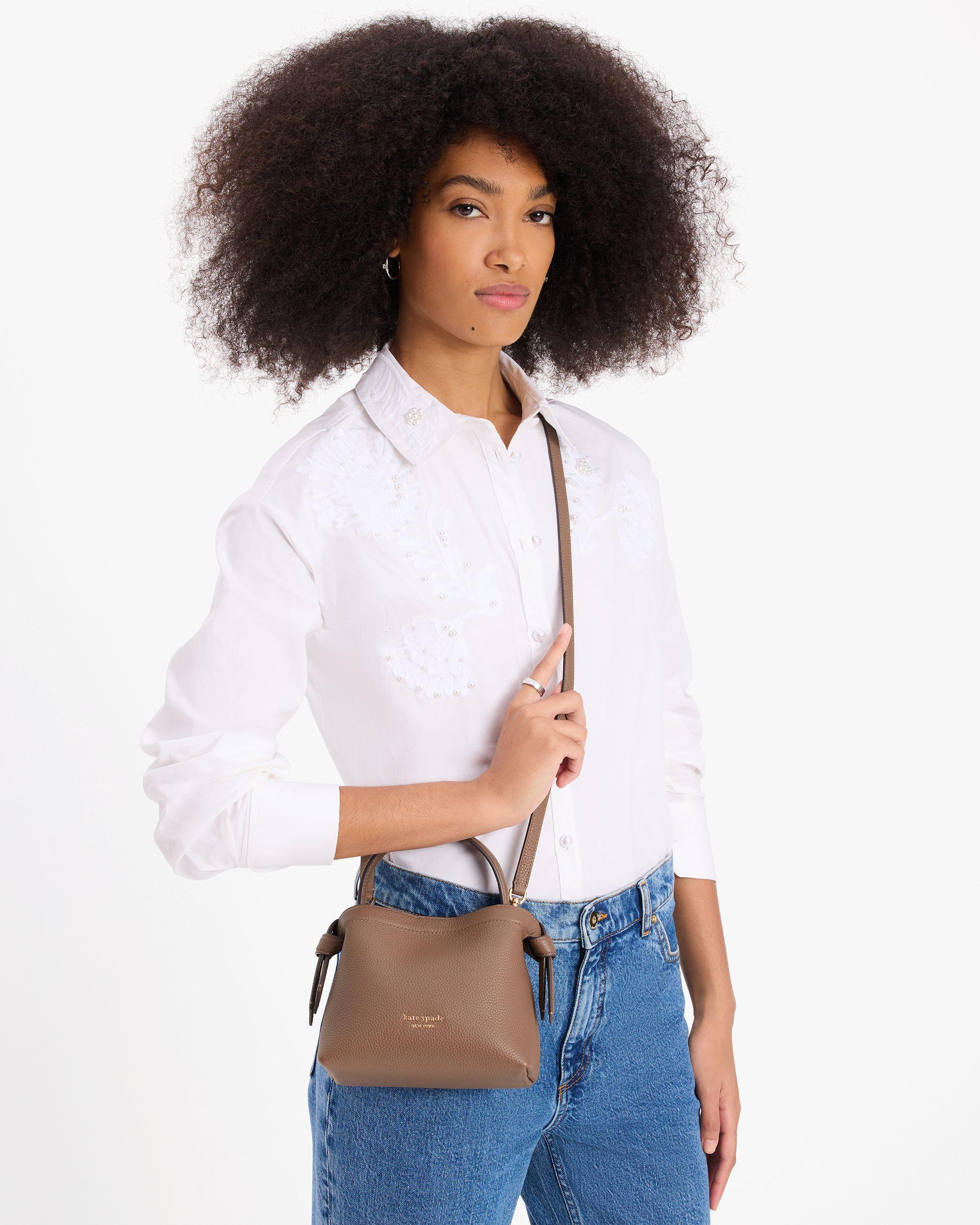 kd067-Knott Mini Crossbody Tote-Warm Acorn