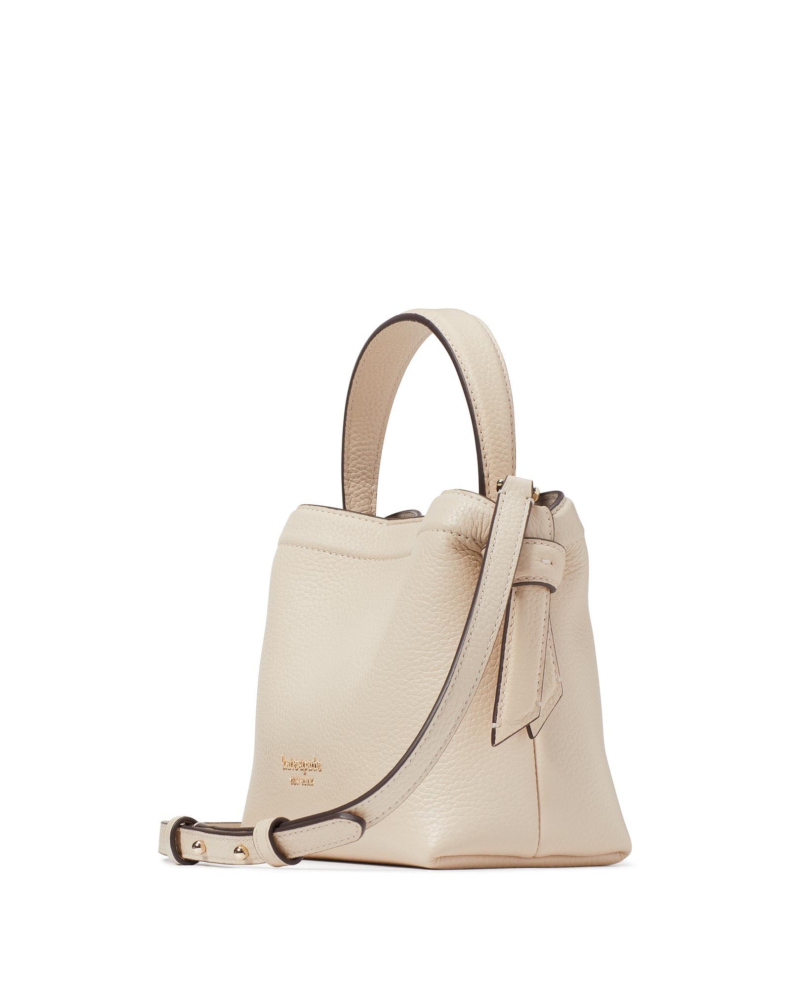 kd067-Knott Mini Crossbody Tote-Milk Glass