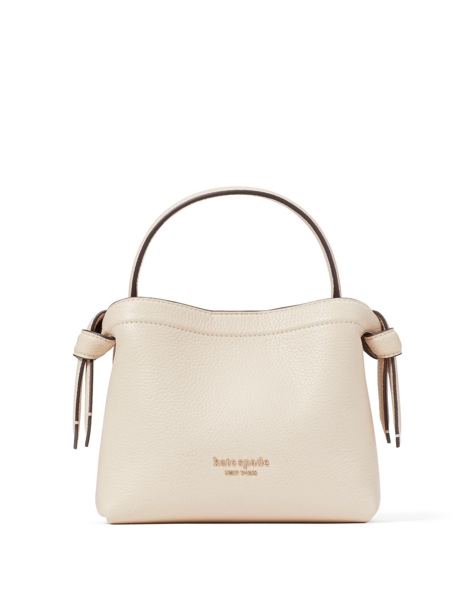 kd067-Knott Mini Crossbody Tote-Milk Glass