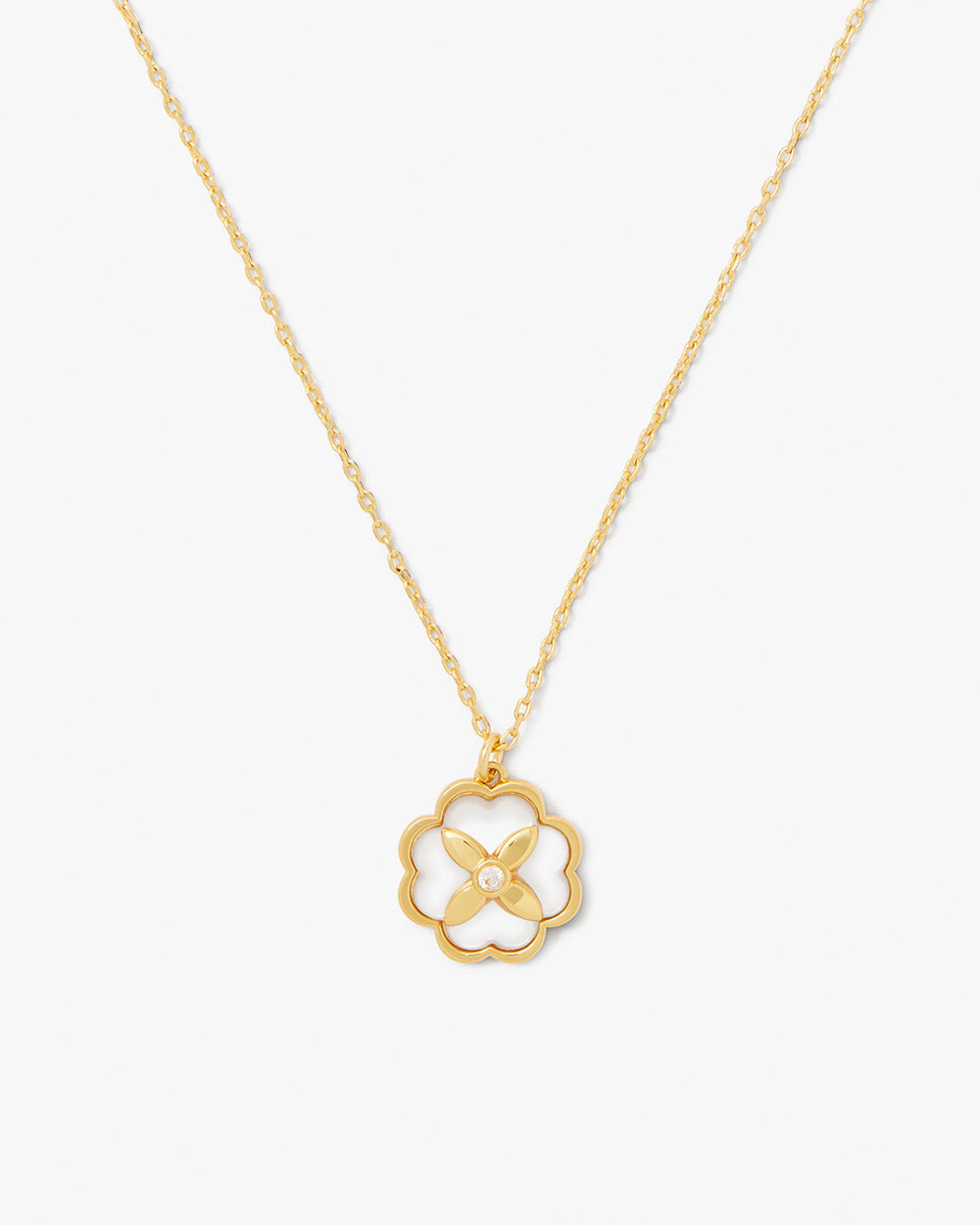 KD299-Heritage Bloom Pendant-Cream/Gold