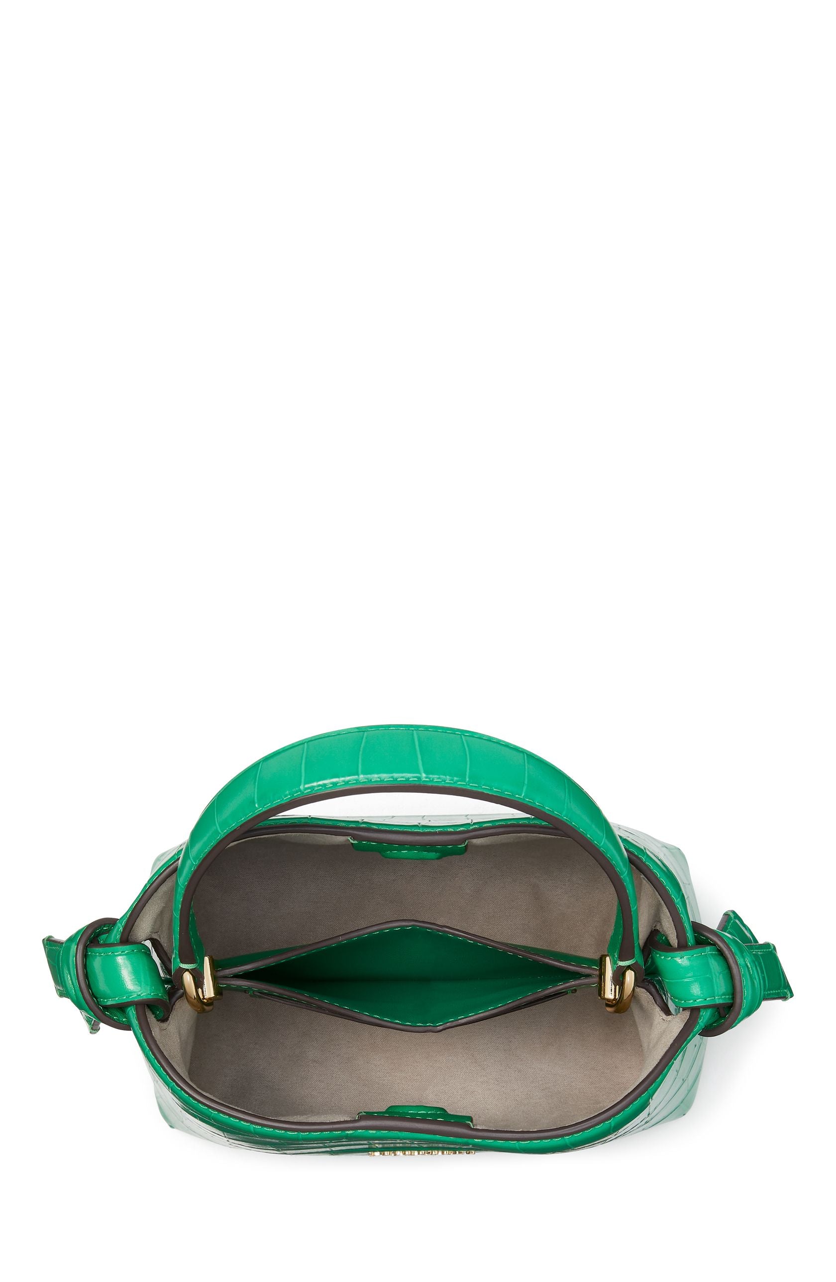 ke397_Knott Croc-embossed Mini Crossbody Tote_Leafy Green