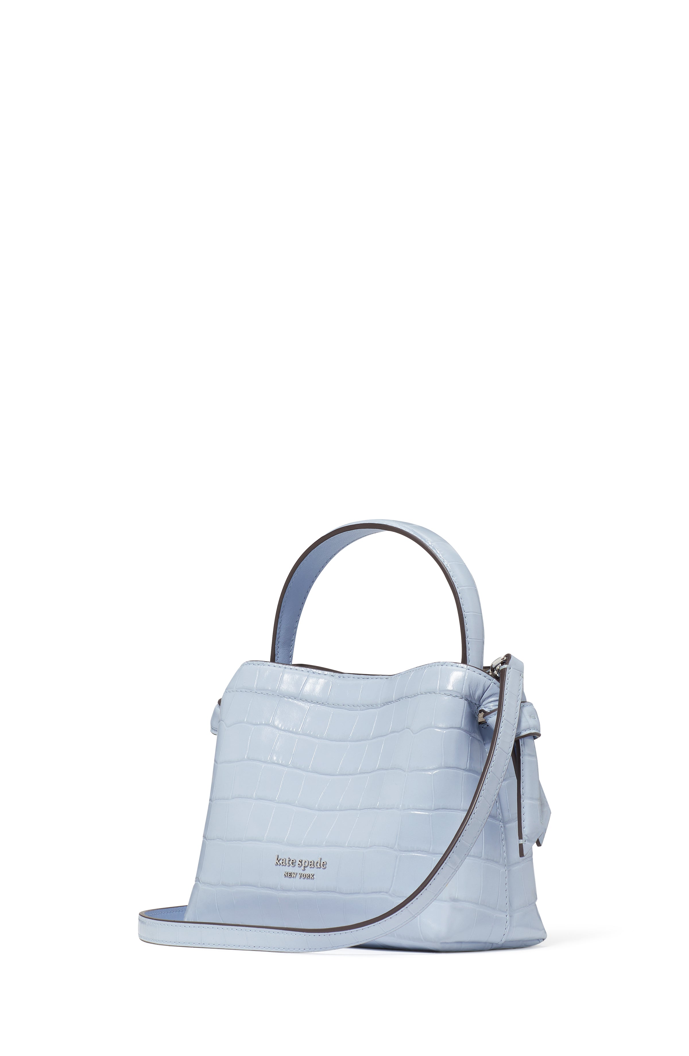 ke397_Knott Croc-embossed Mini Crossbody Tote_North Star