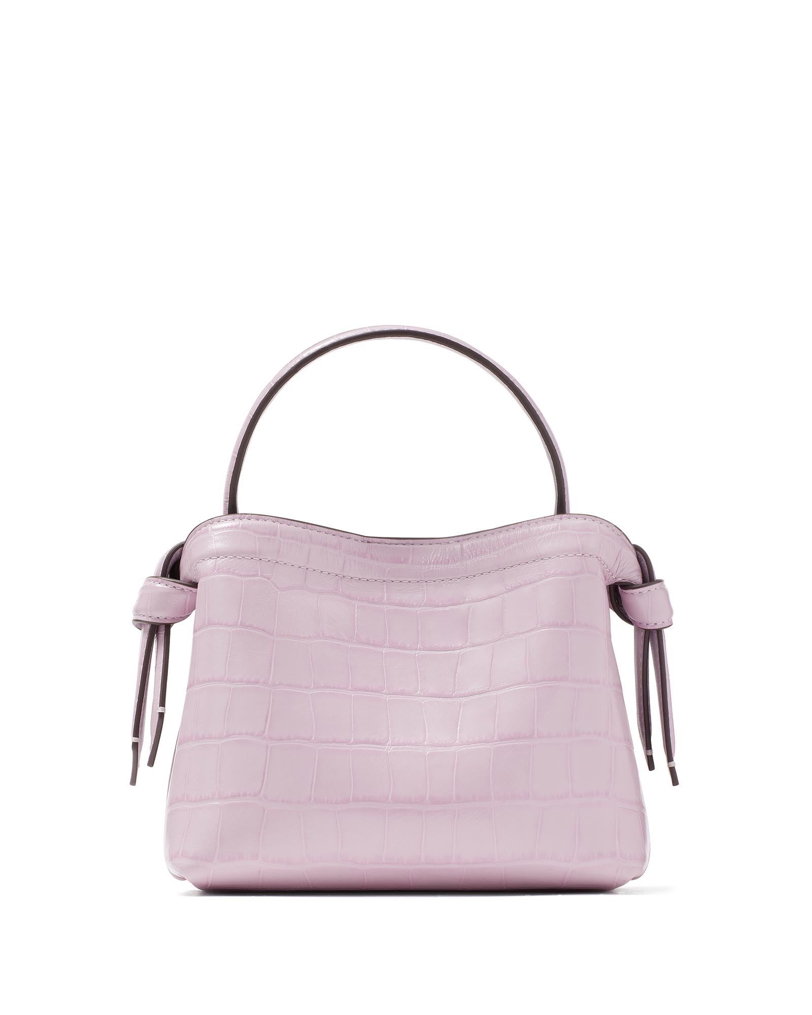 ke397_Knott Croc-embossed Mini Crossbody Tote_Violet Mist