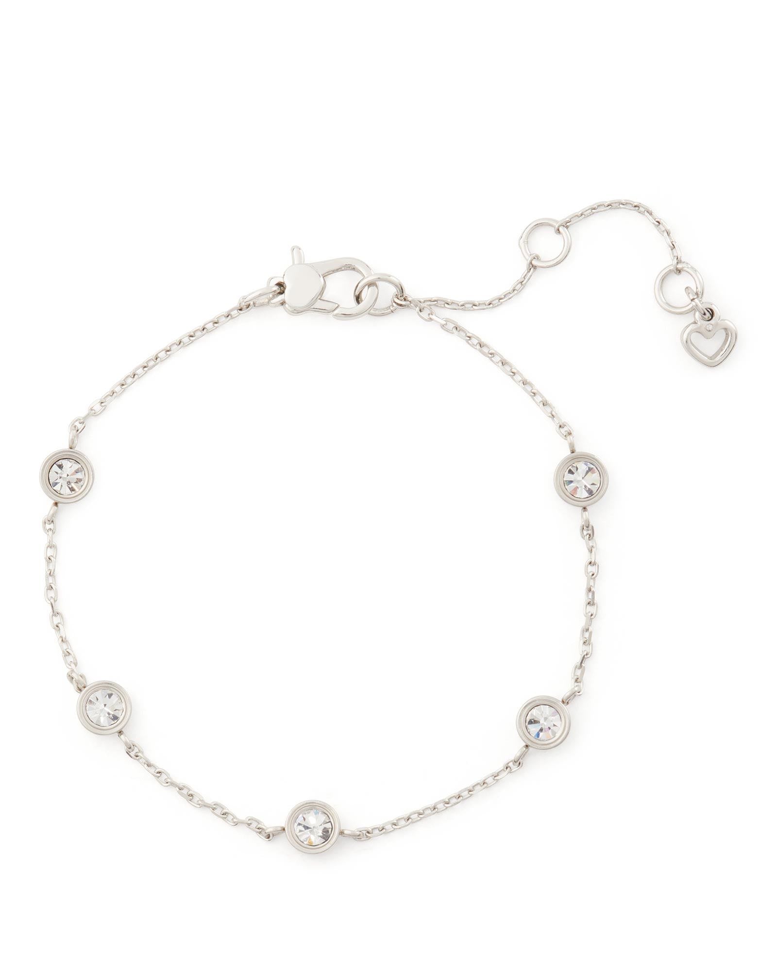 KE493_Set In Stone Station Bracelet_Clear/Silver