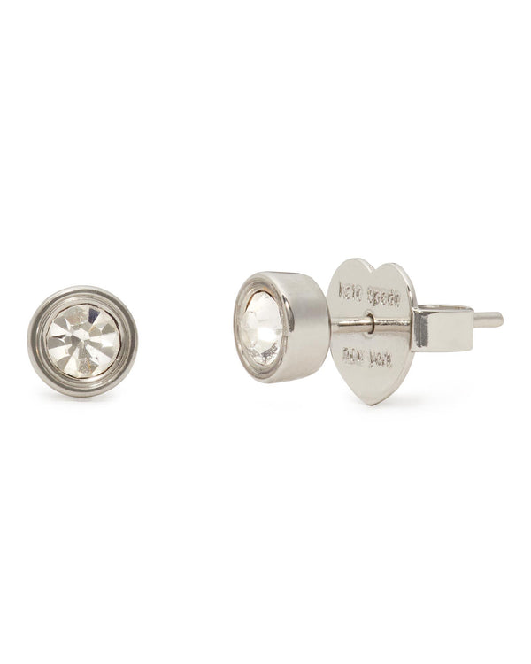 KE496_Set In Stone Small Studs_Clear/Silver