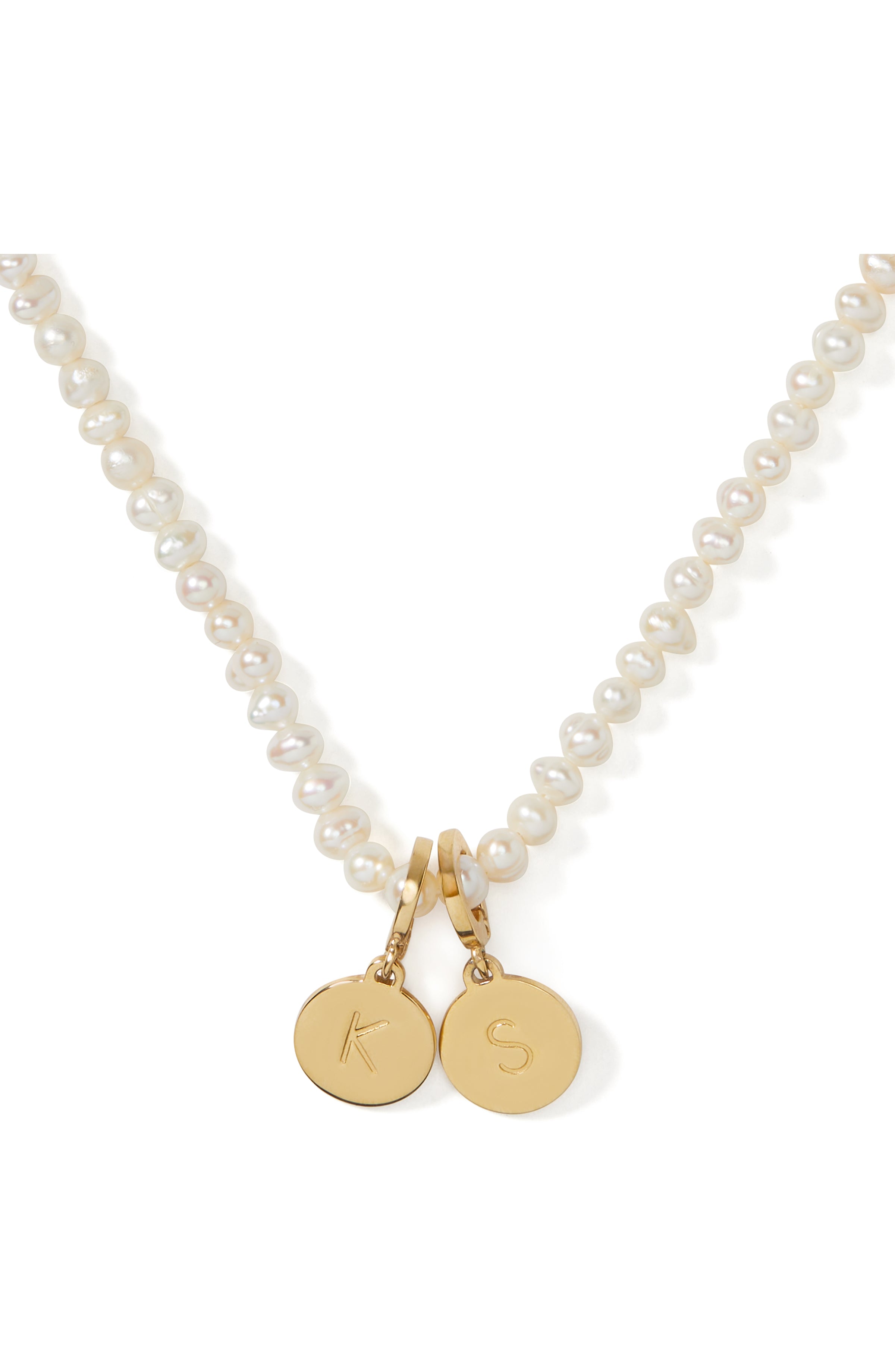 KF135_Pearl Necklace_Cream/Gold