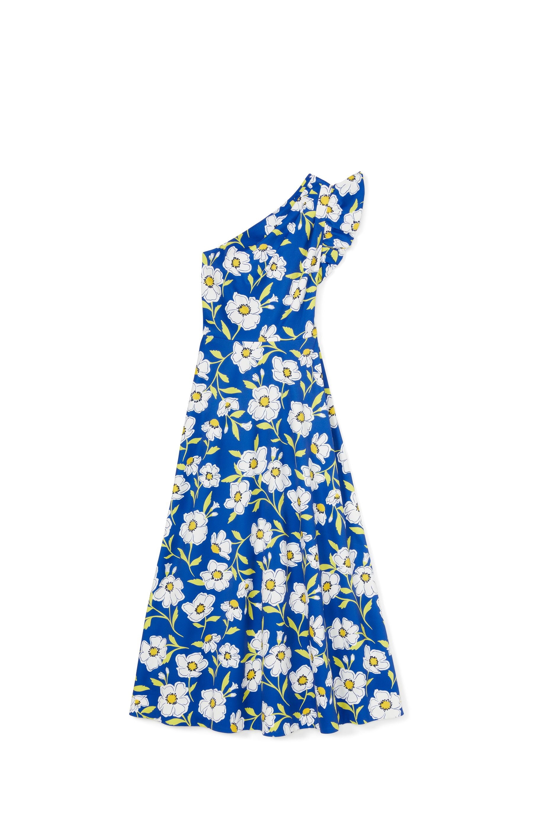 KF727_Sunshine Floral One-Shoulder Dress_Wild Blue Iris