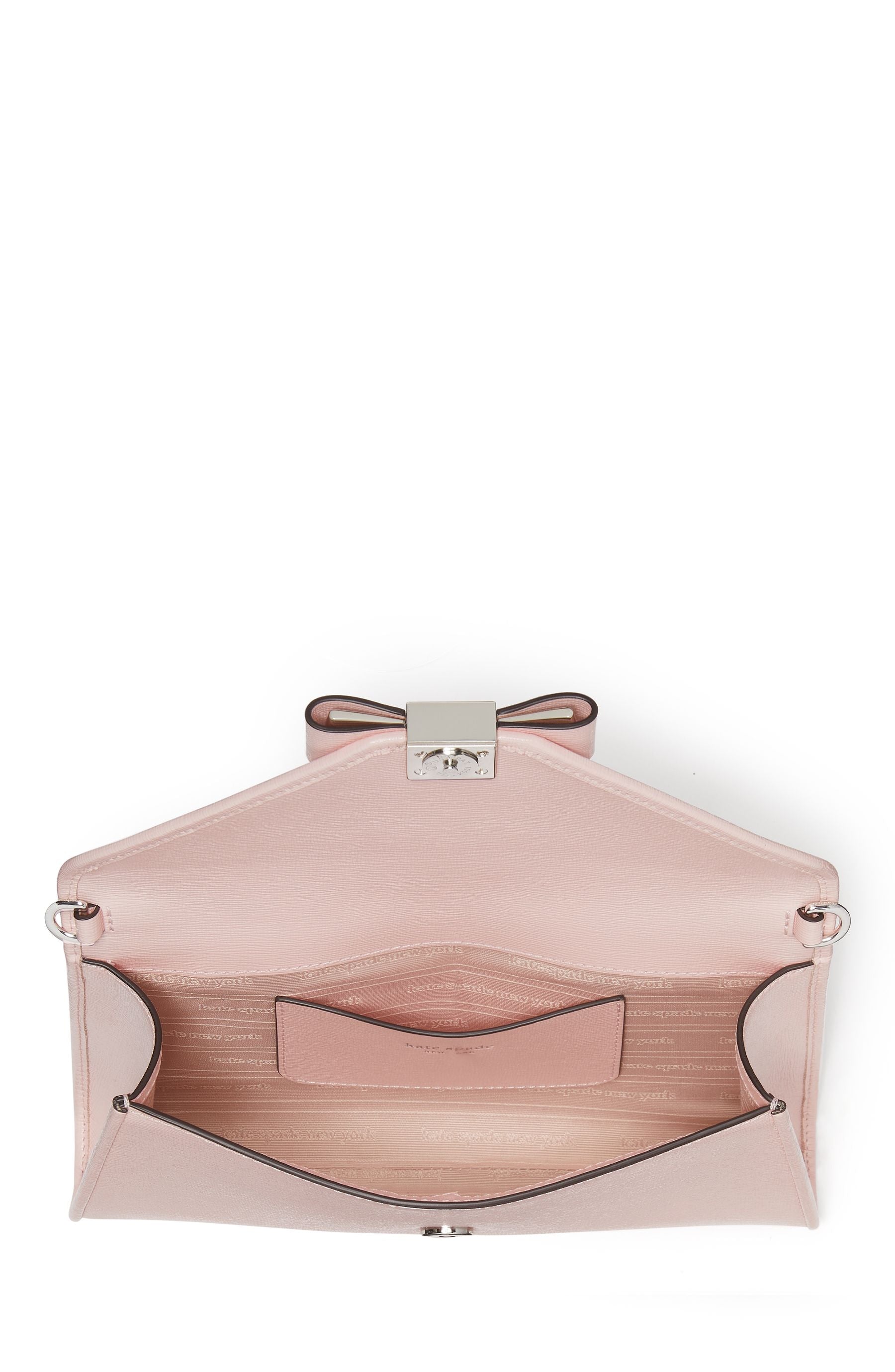 KF926_Morgan Bow Embellished Patent Leather Envelope Flap Crossbody_Crepe Pink