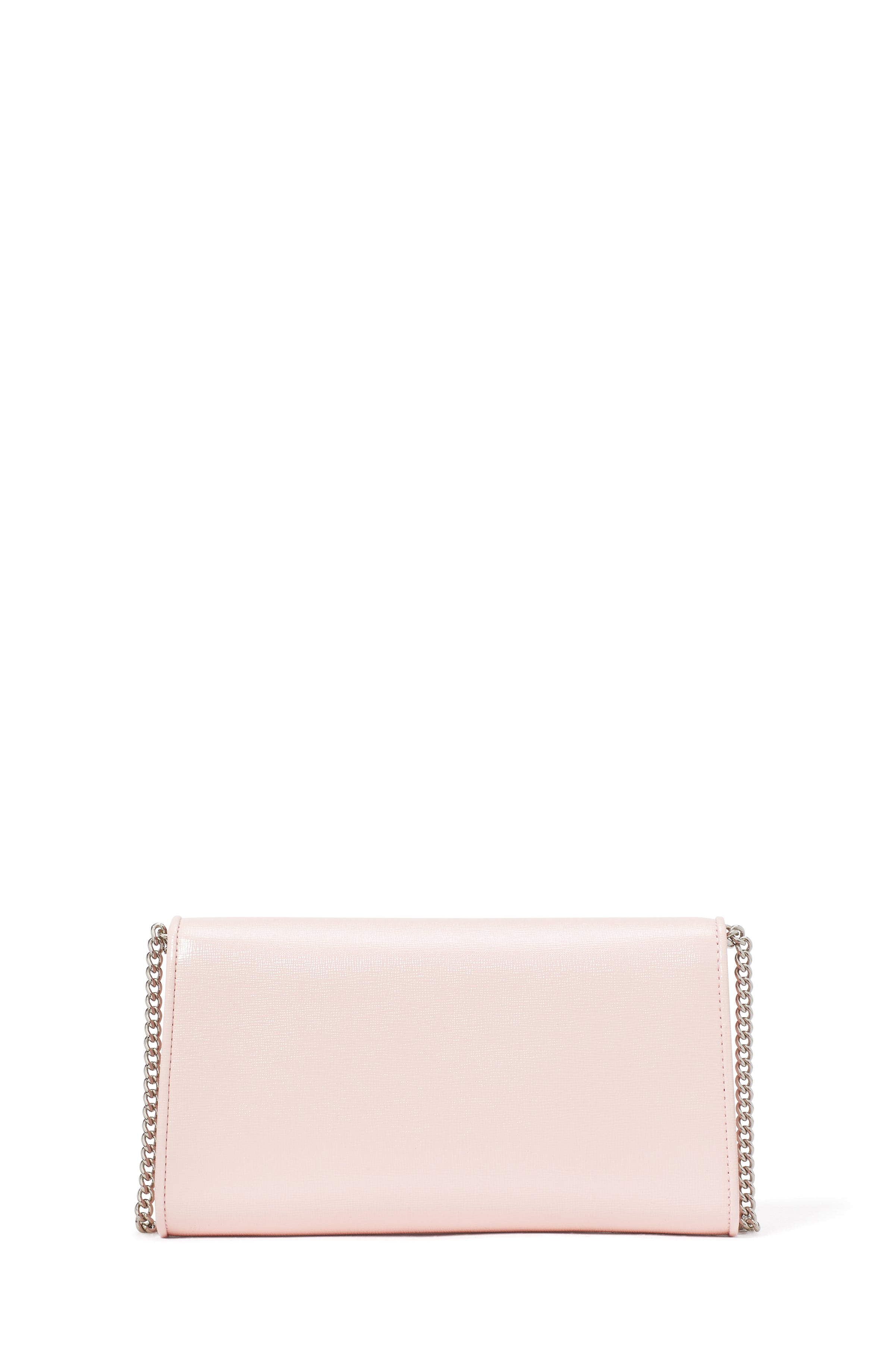 KF926_Morgan Bow Embellished Patent Leather Envelope Flap Crossbody_Crepe Pink