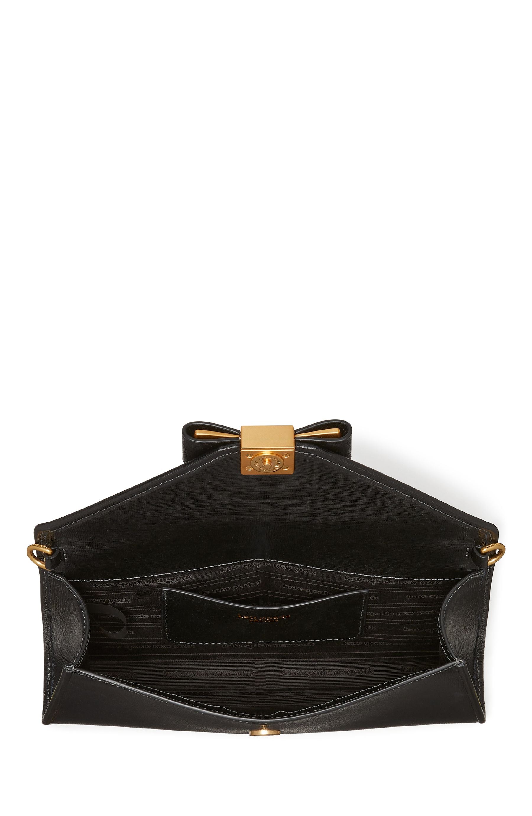 KF927_Morgan Bow Embellished Envelope Flap Crossbody_Black