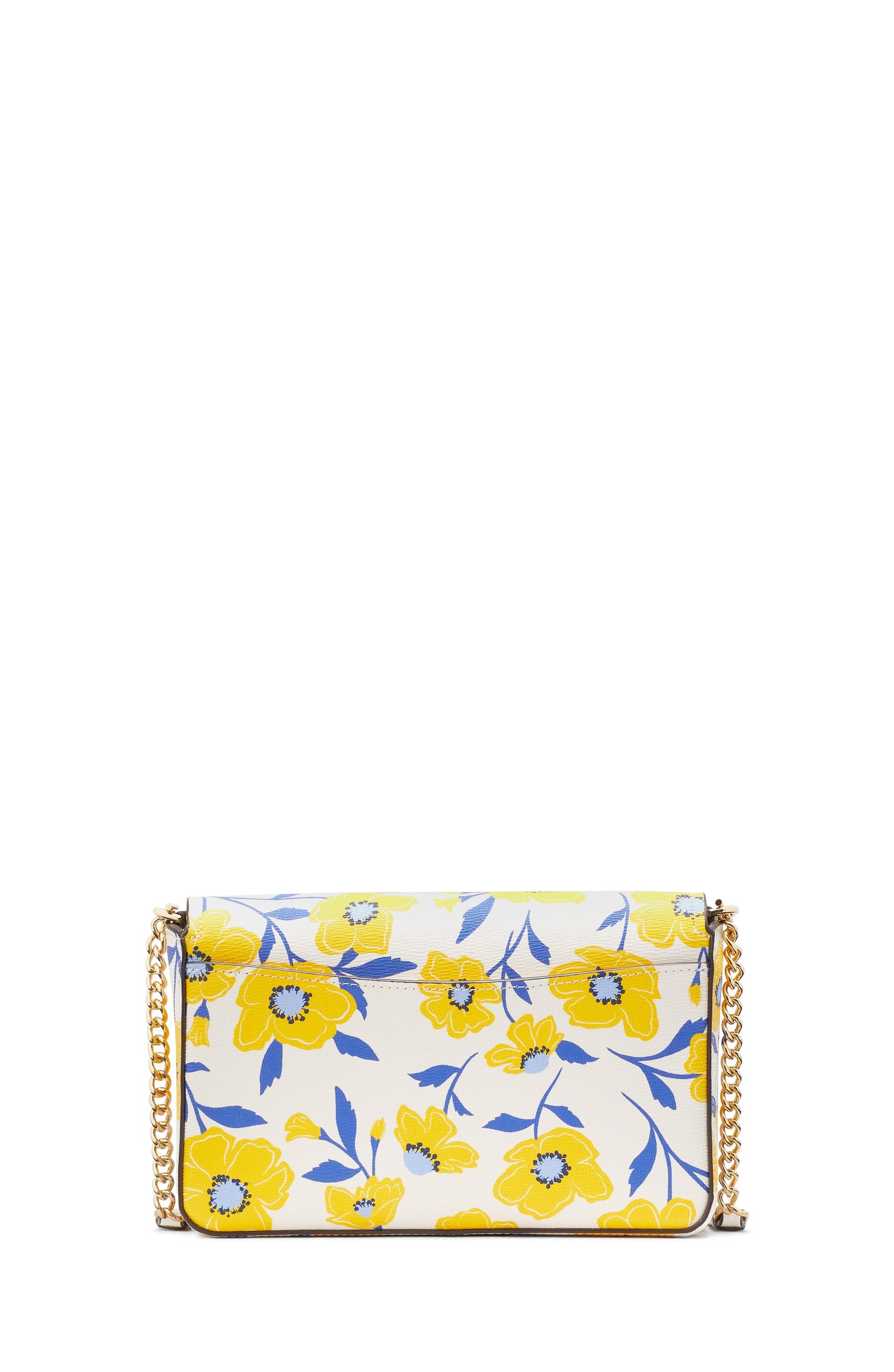 KF984_Morgan Sunshine Floral Printed Flap Chain Wallet_Cream Multi