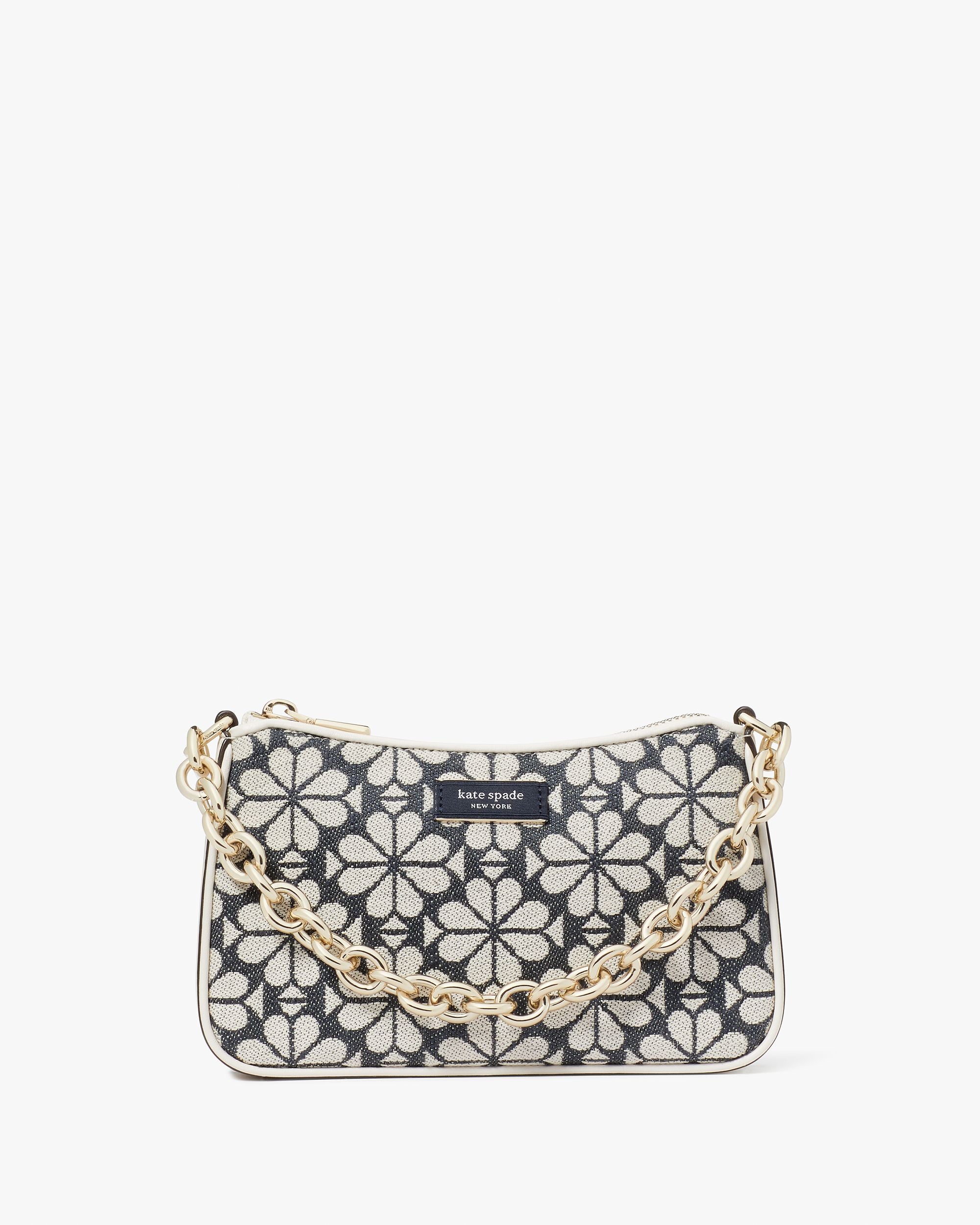 kf989_Jolie Spade Flower Jacquard Small Convertible Crossbody_Charcoal Grey Multi