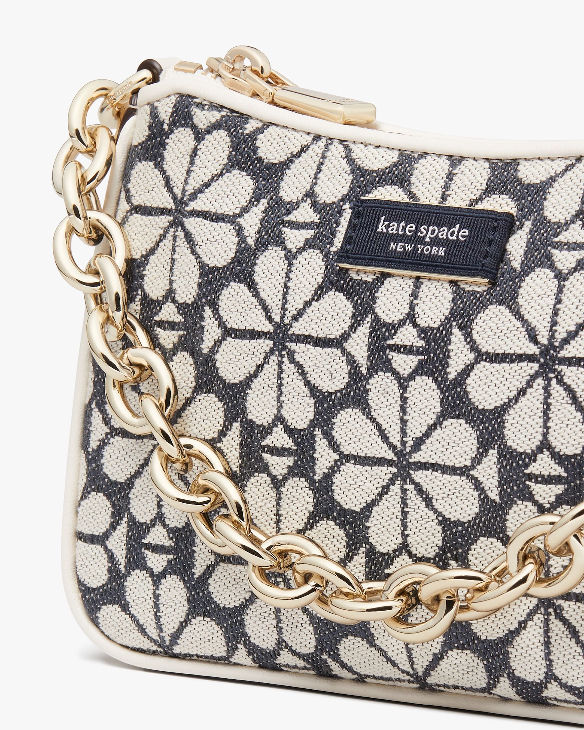 kf989_Jolie Spade Flower Jacquard Small Convertible Crossbody_Charcoal Grey Multi