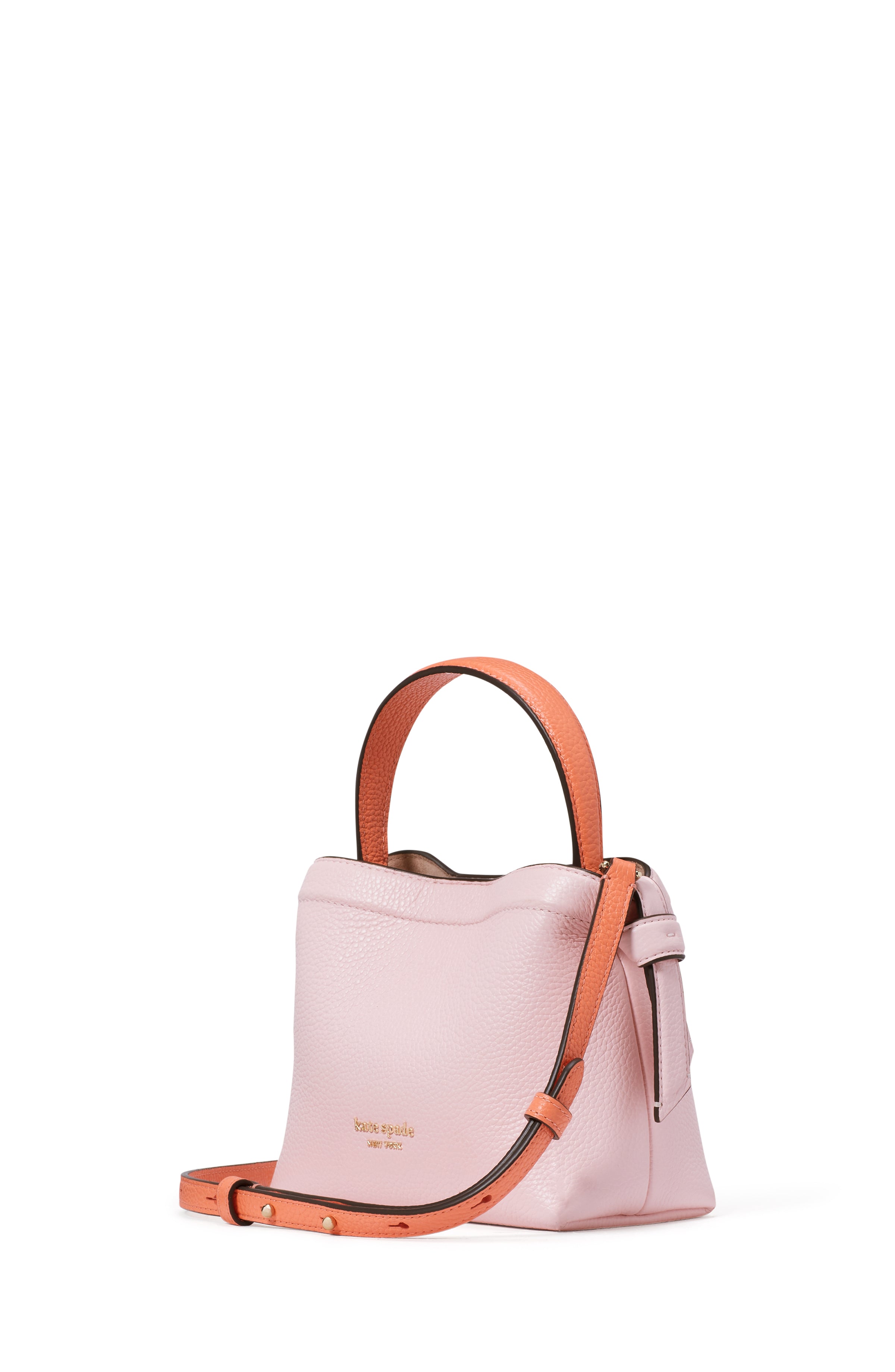 kg103-Knott Colorblocked Mini Crossbody Tote-Crepe Pink Multi