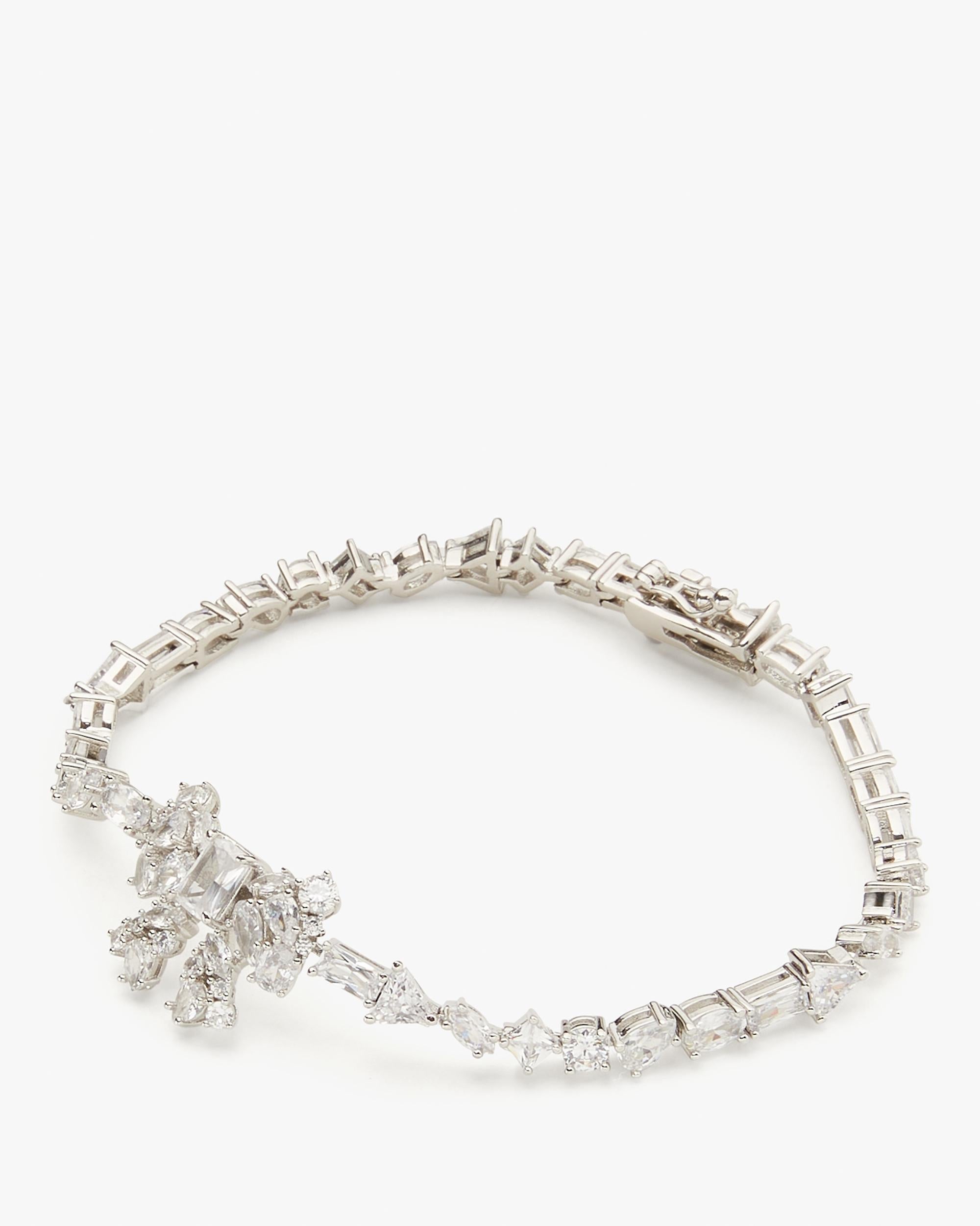 KG246-Happily Ever After Tennis Bracelet-Clear/Silver