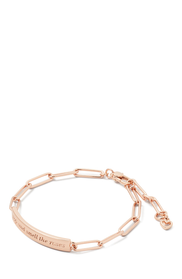 KG407_Stop And Smell The Roses ID Bracelet_Rosegold