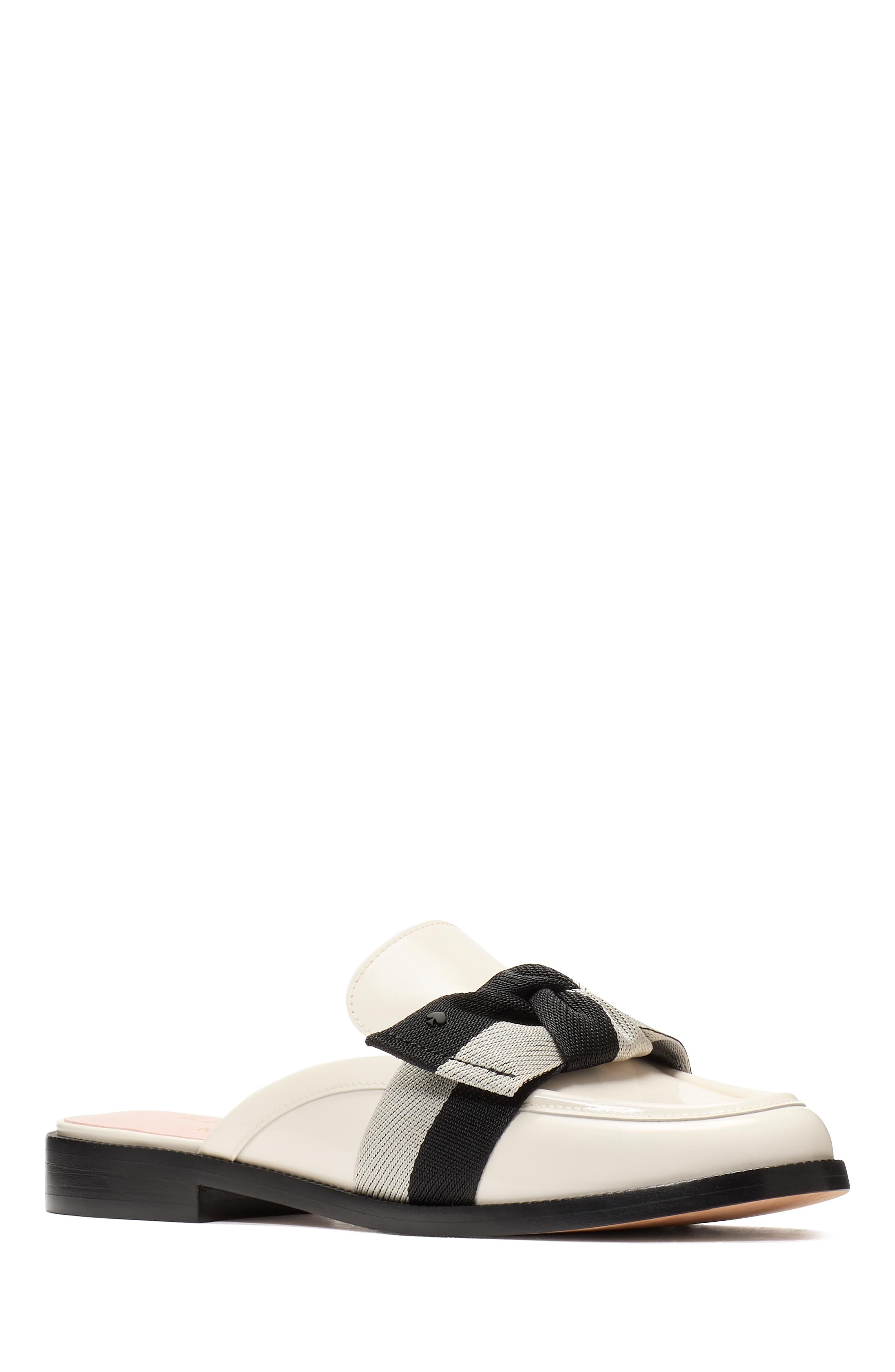 KG476-leandra mule loafer-Cream/ Black Multi