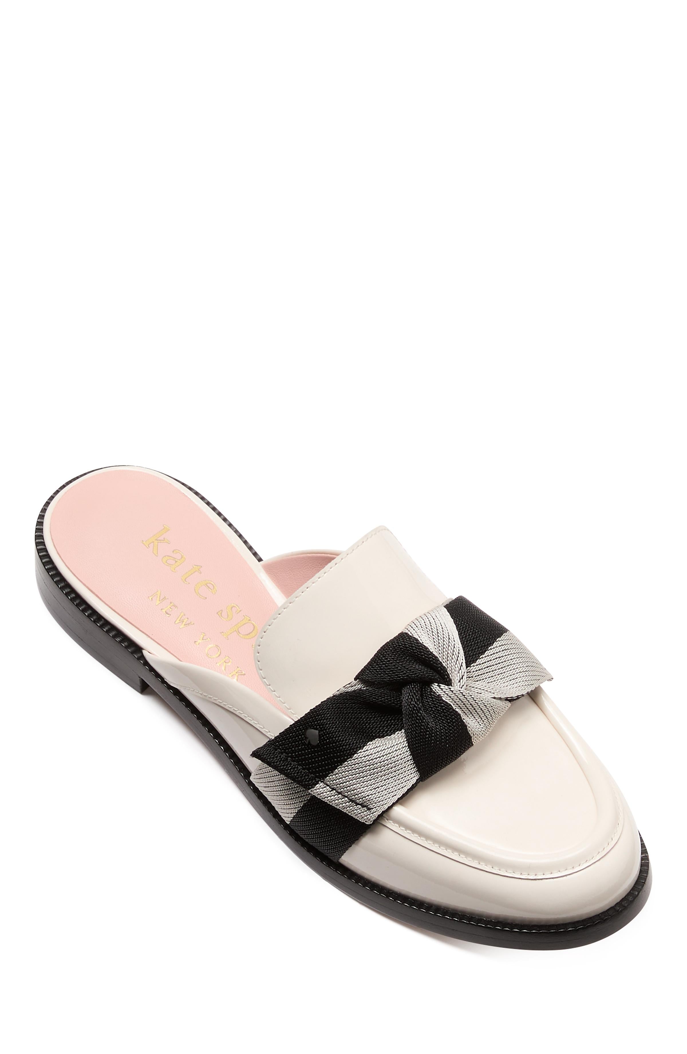 KG476-leandra mule loafer-Cream/ Black Multi