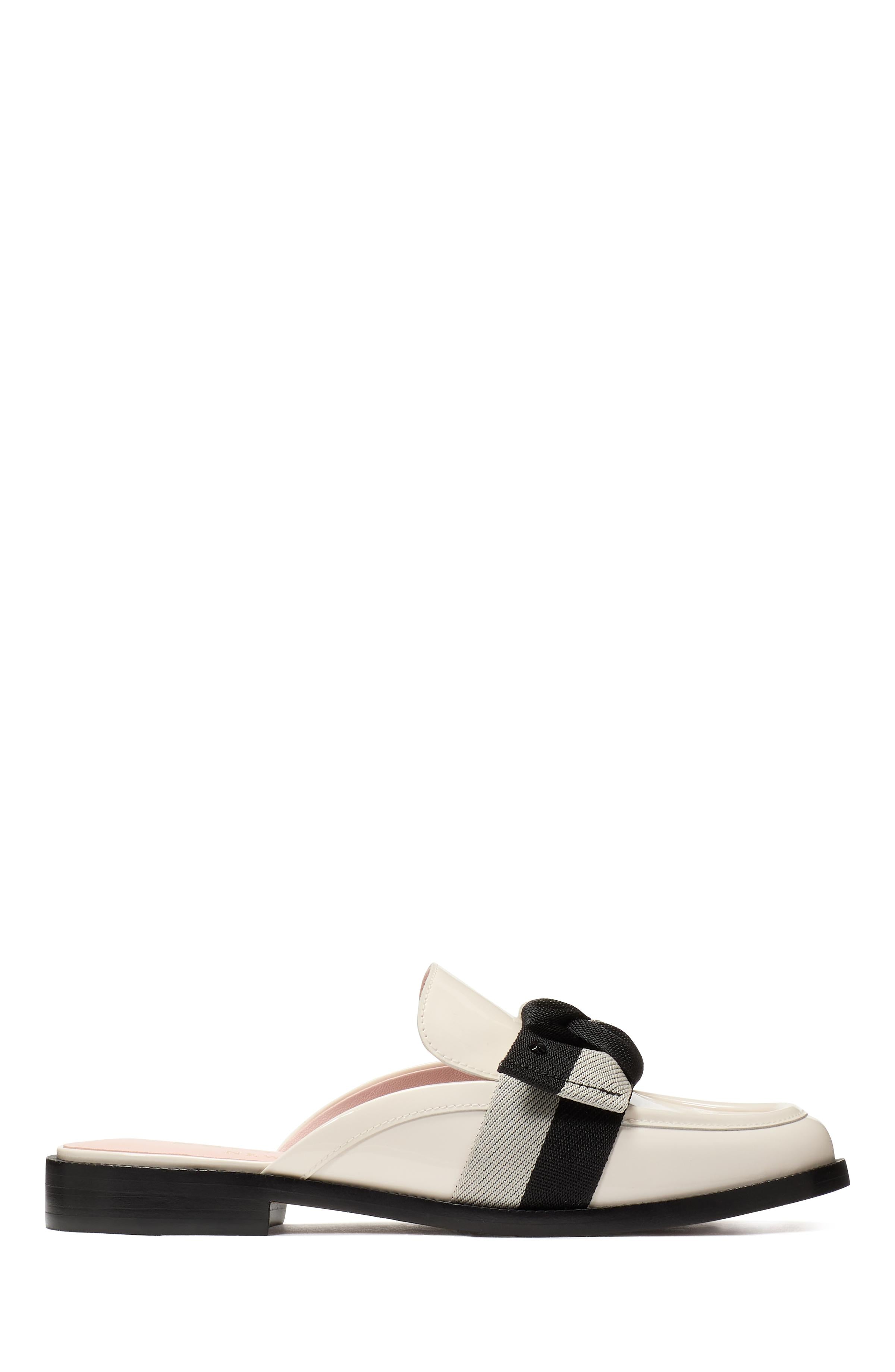 KG476-leandra mule loafer-Cream/ Black Multi