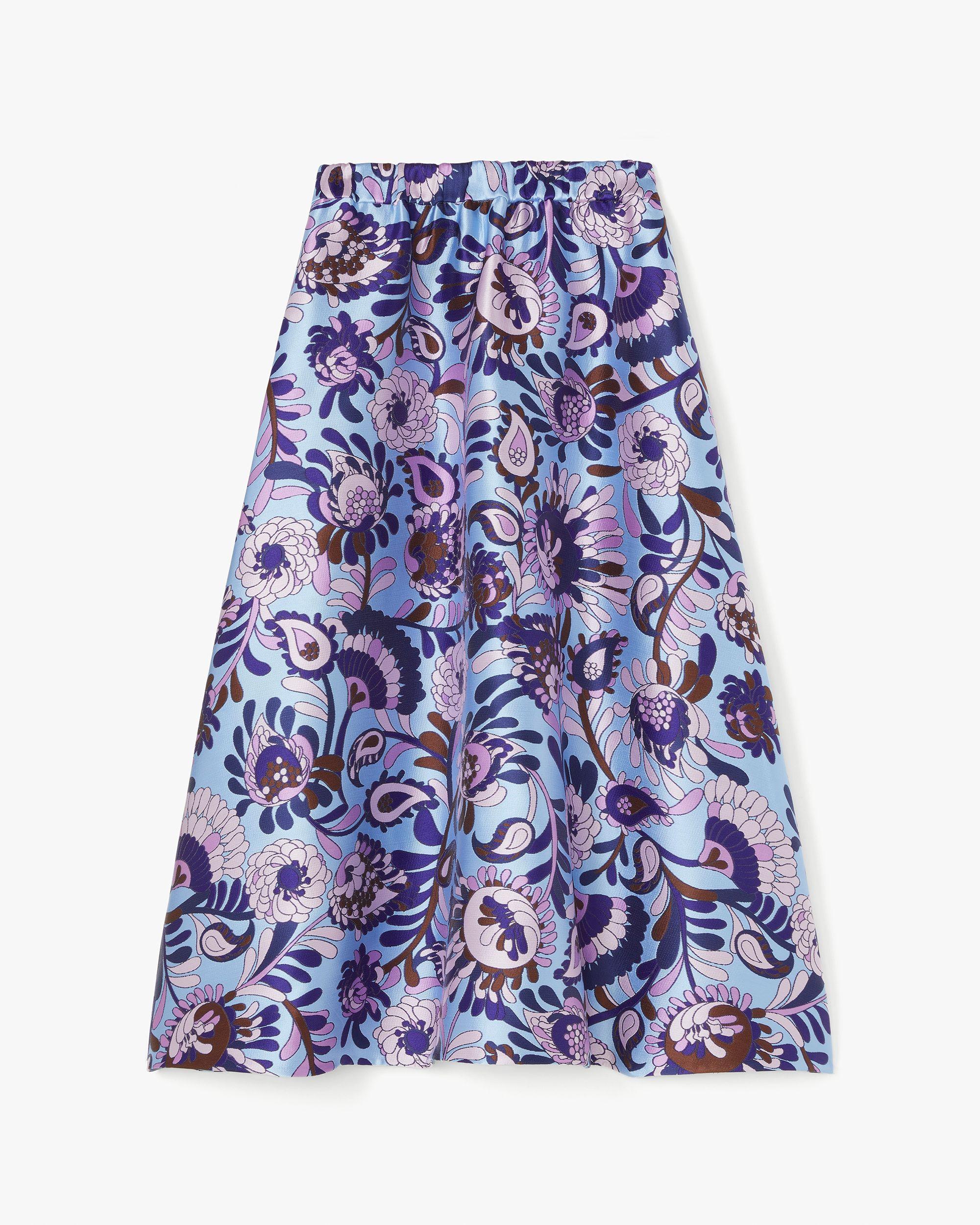 autumn paisley midi skirt