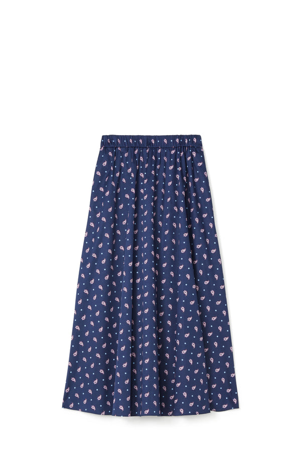 paisley foulard midi skirt