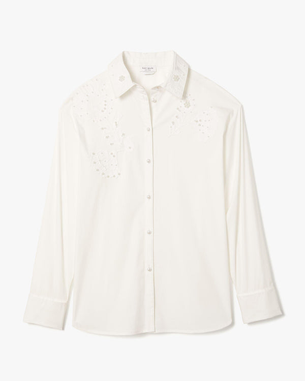 autumn paisley embroidered shirt