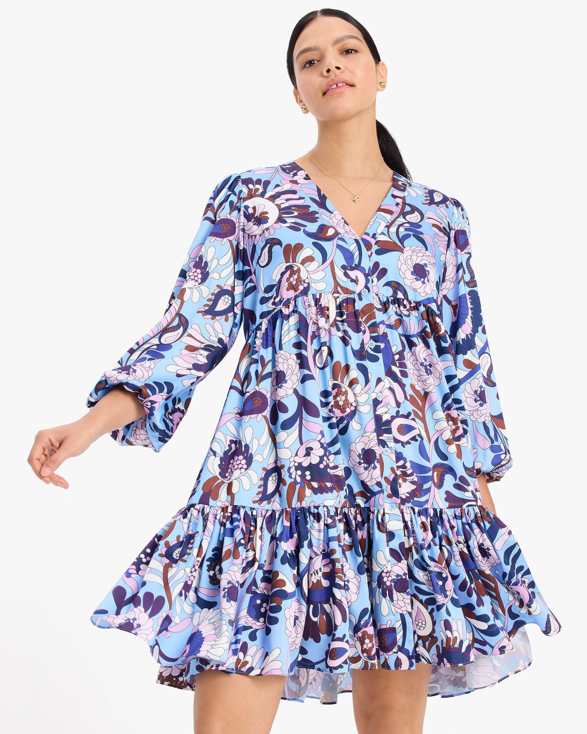 autumn paisley twill dress