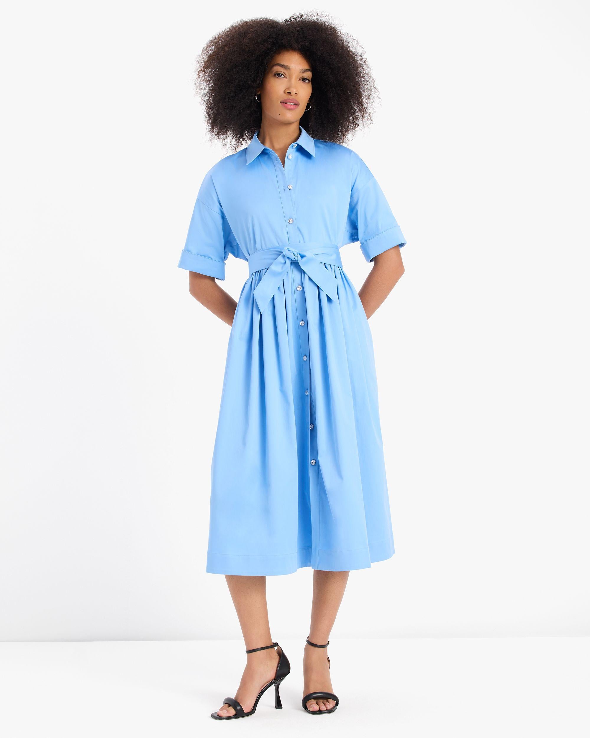 poplin midi montauk dress