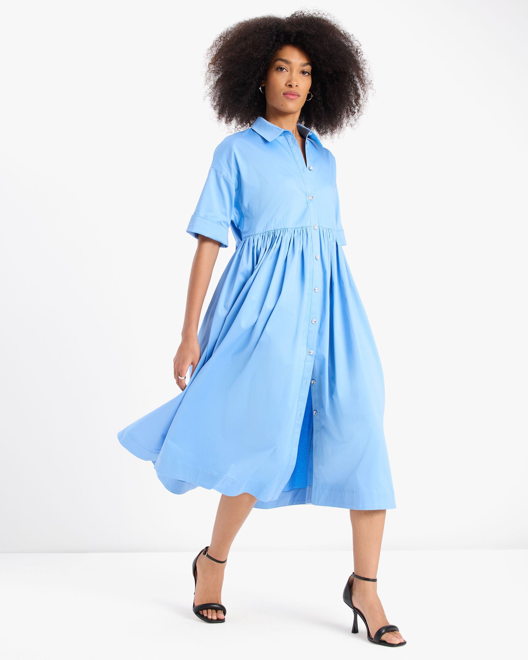 poplin midi montauk dress